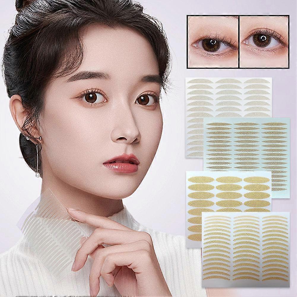 Dark Wide (C)$Lace 2nd Generation Double Eyelid Sticker Mesh Self-adhesive Flesh-colored Invisible 48 Stickers Brown Olive Shape Eye Beauty Sticker
