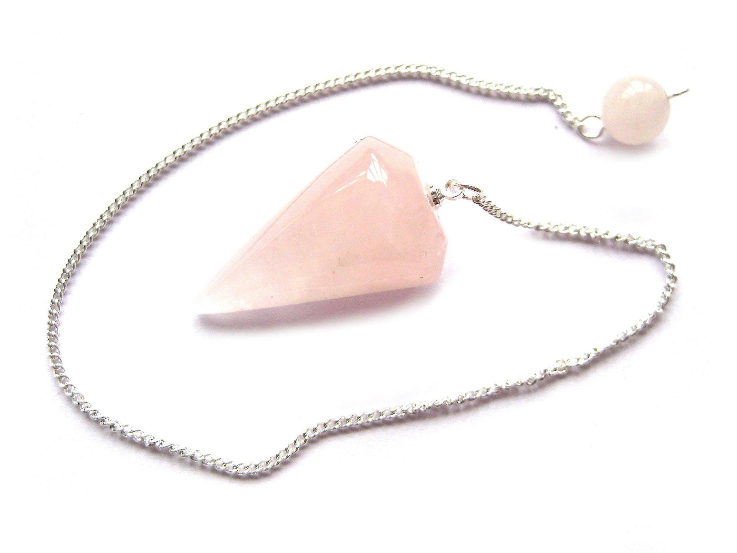 Pendulum Gemstone Pendulum Rose Quartz 3 Cm Small Sphere Dowsing Tool Crystal Healing