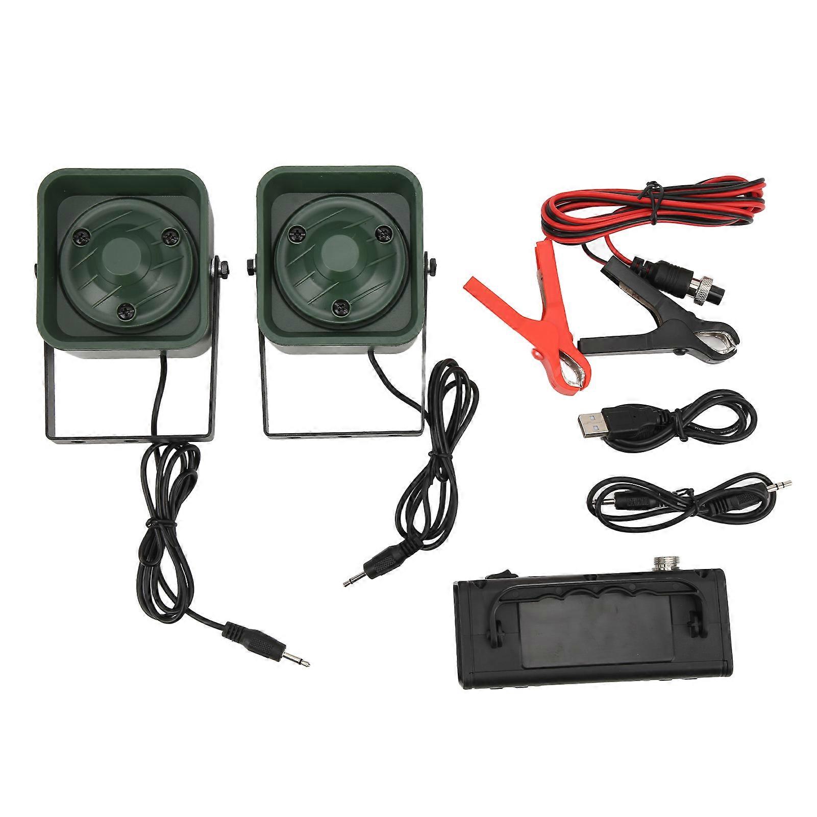 Outdoor Animal Repeller Electronic Bird Sound Player with 50W Speaker and 10 Keys for Farmer Field DC 12V