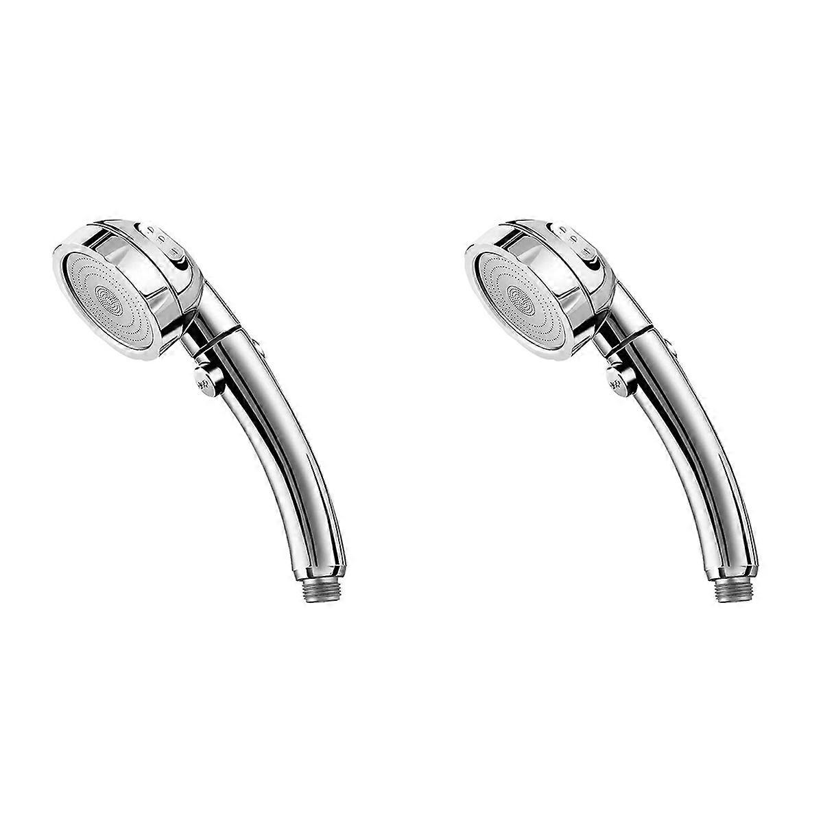 Handheld Showerhead ON/Off Full Shutoff Push Button Angle-Adjustable