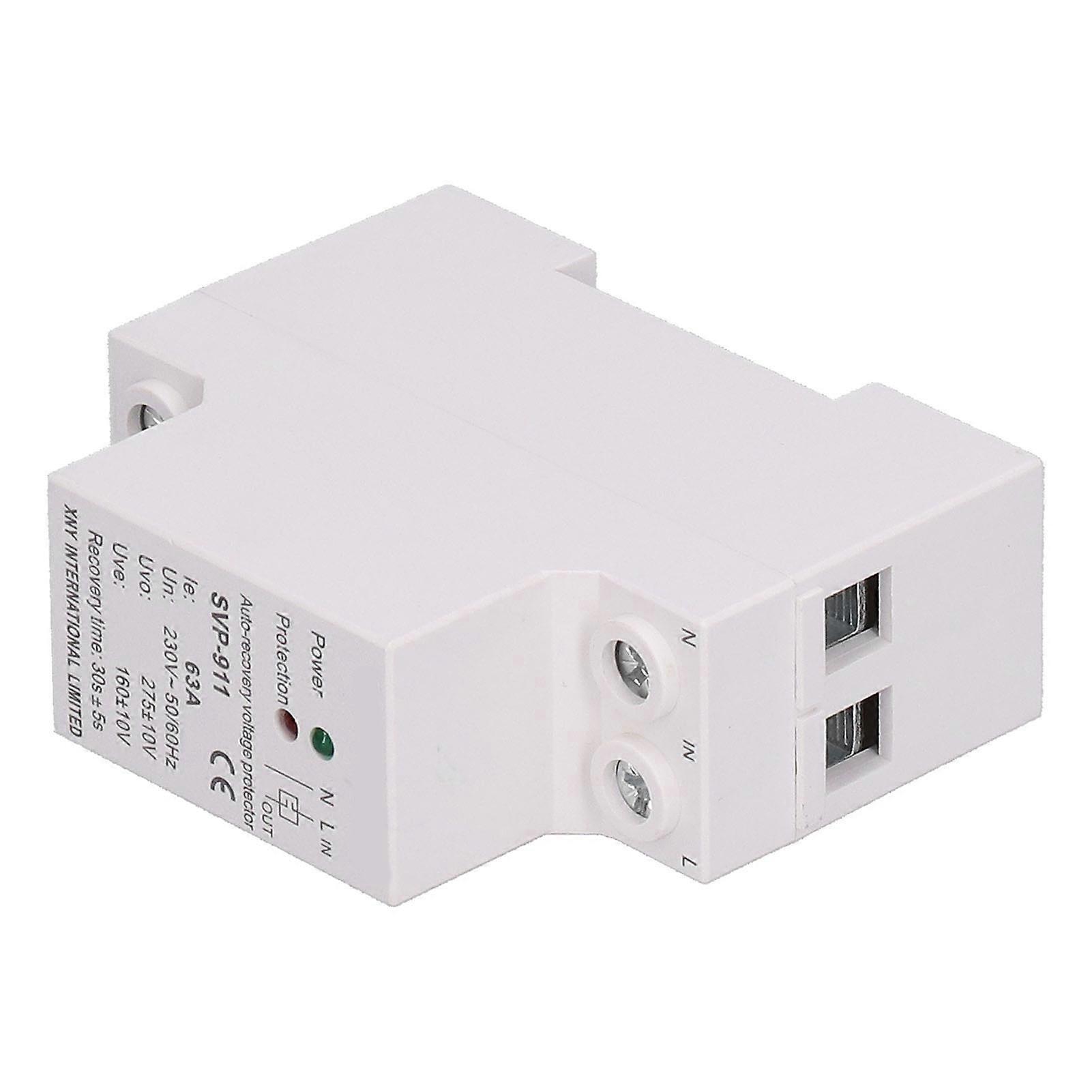 SVP911 Voltage Protection Relay Full Automatic SinglePhase Overvoltage Undervoltage Protector 63A