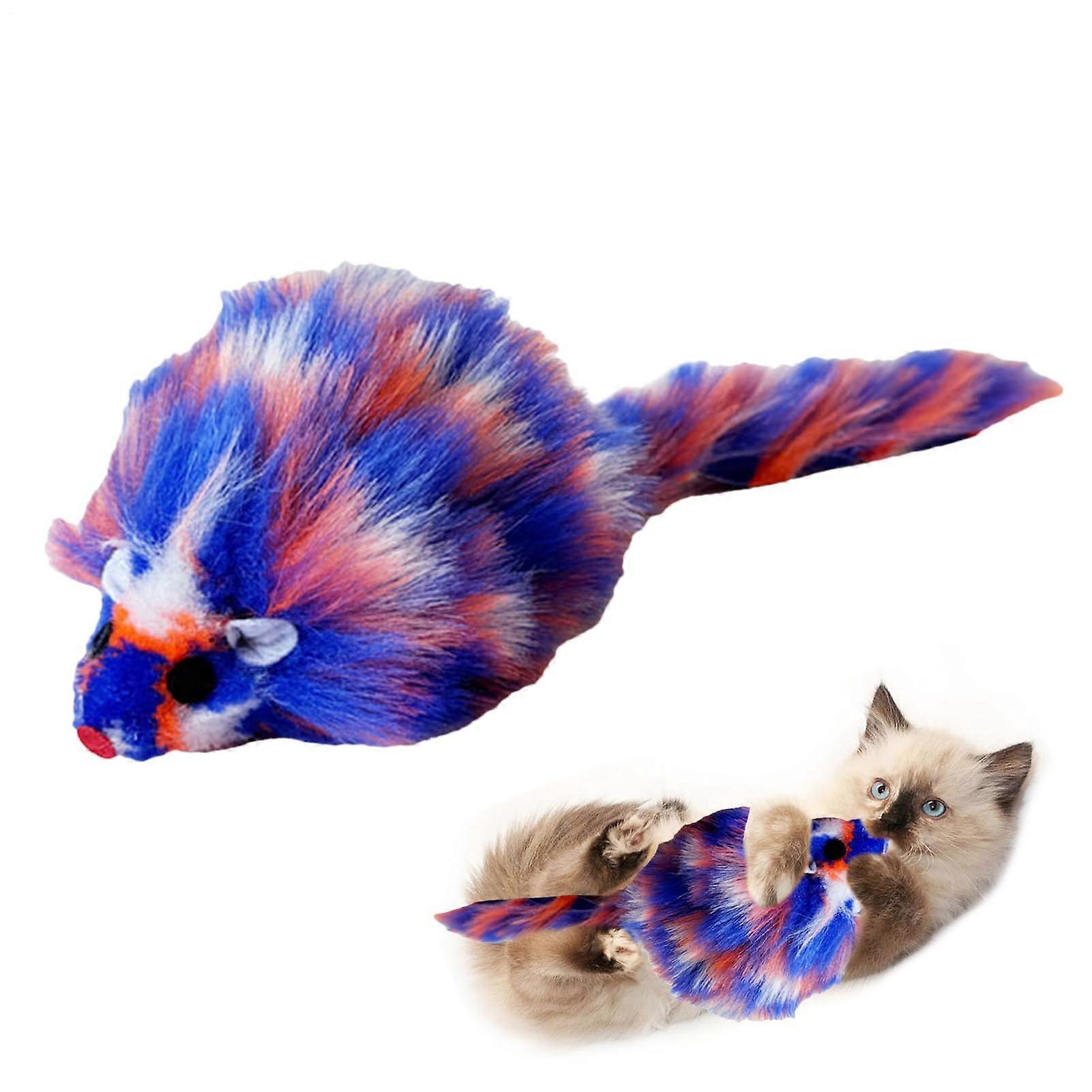 Cat Toy Mice, Plush Exercise Toys for Cats, Squeaky Stress Relief Playthings, Soft Training Tools for Kittens and Pets