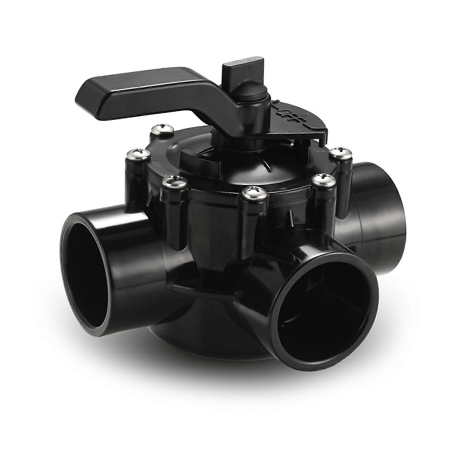 Three Way Positive Water Diverter Valves Swimming Pool PVC Pipe Diverter Valves for High Flows Rates Ground Pool Enduring Multicolor