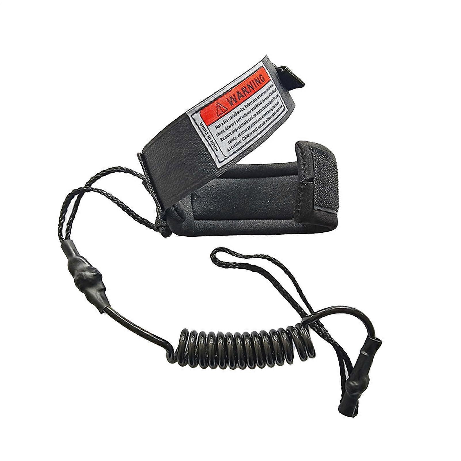 Stand Up Paddle Board Leash - Floating Wrist Leash for Surfboards | Elastic Replacement for Teens and Adults in Black