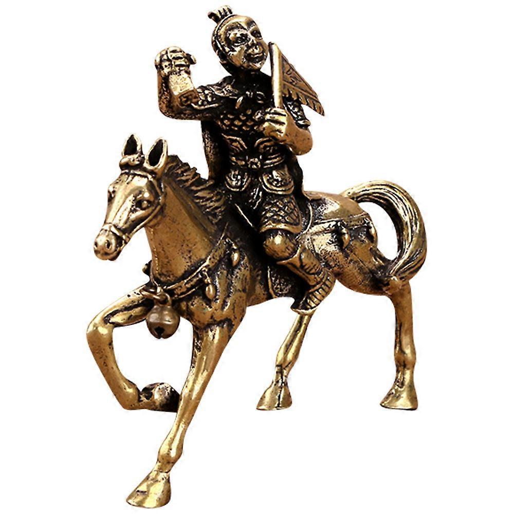 Monkey Horse Statue Desktop Adornment Feng Shui Brass 3.14X3.03X1.18In 1Pack
