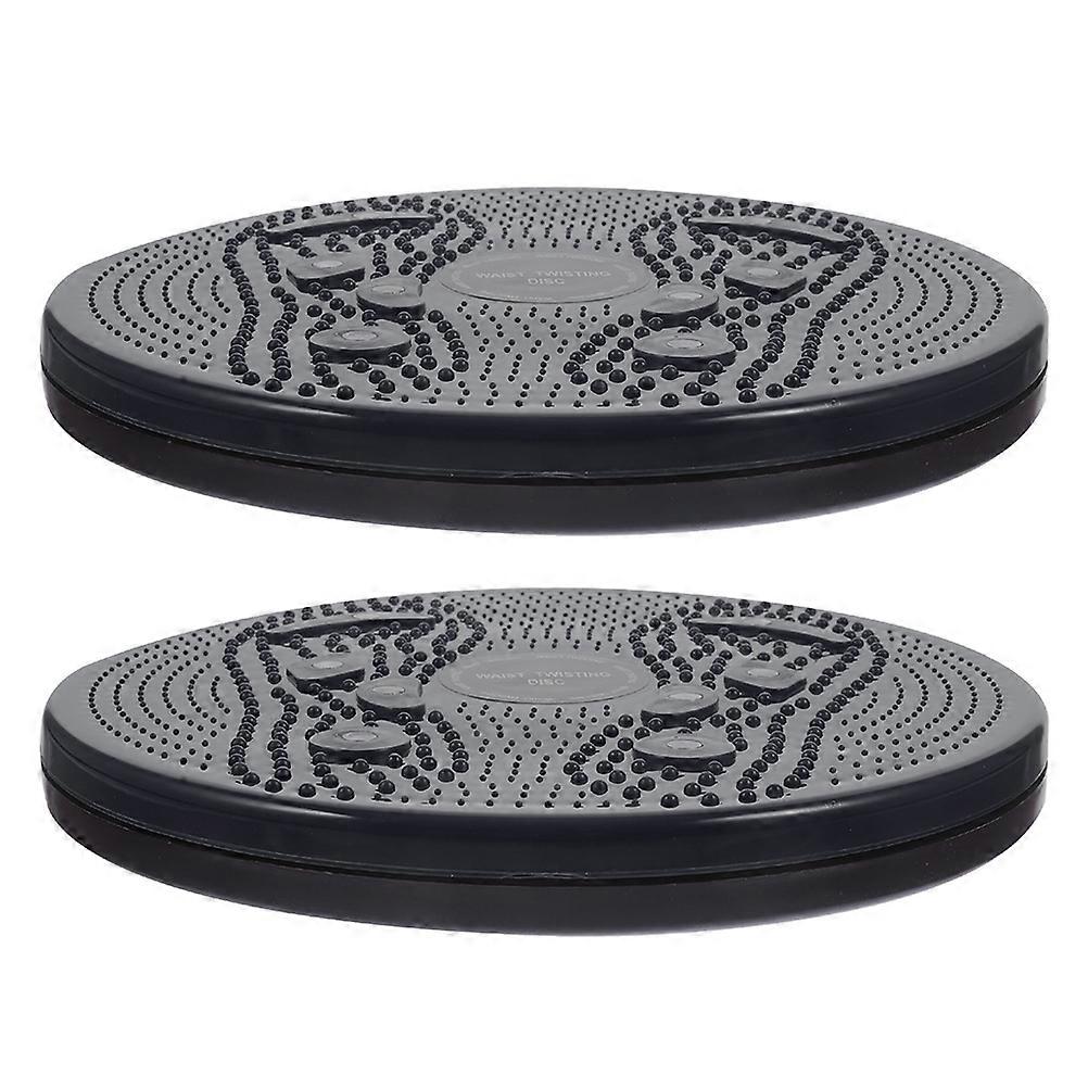 Twist Waist Disc Waist Twisting Fitness Tool For Core Muscle Engagement Home Use Black 9.6×9.6×1in 2Set