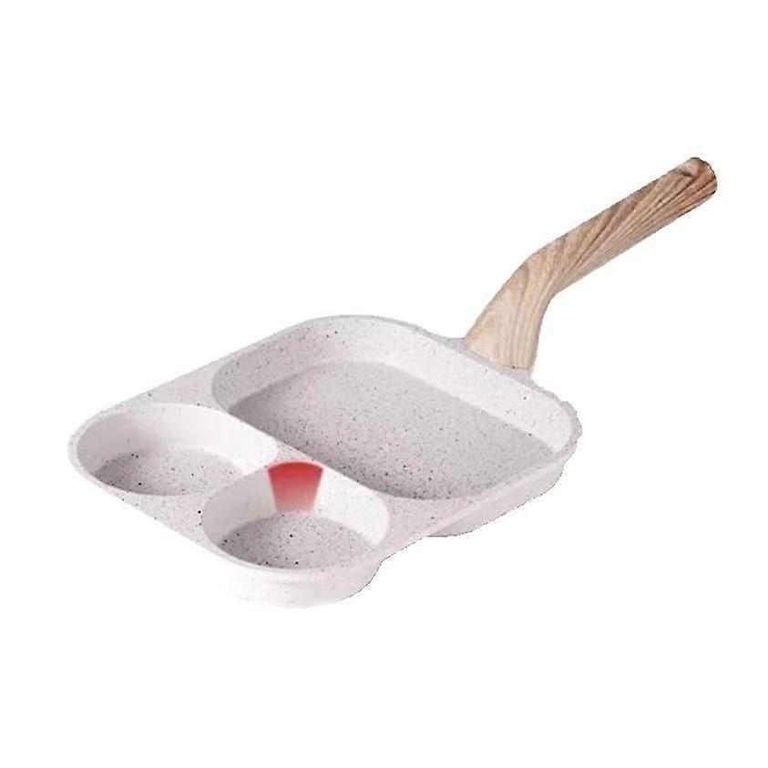 3-in-1 Breakfast Pot, Medical Stone Non-Stick Egg Burger Frying Pan with Heat-Resistant Handle Design