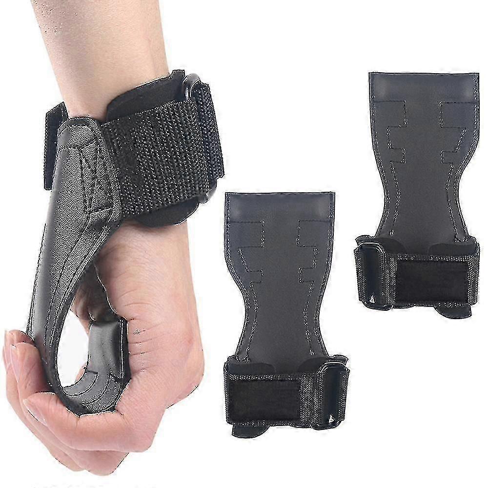 1ペアフィットネスパームガードグローブ男性プルアップベンチプレスダンベルPVCリストガードハードプルブースターウェイトリフティンググリップリストストラップ付き