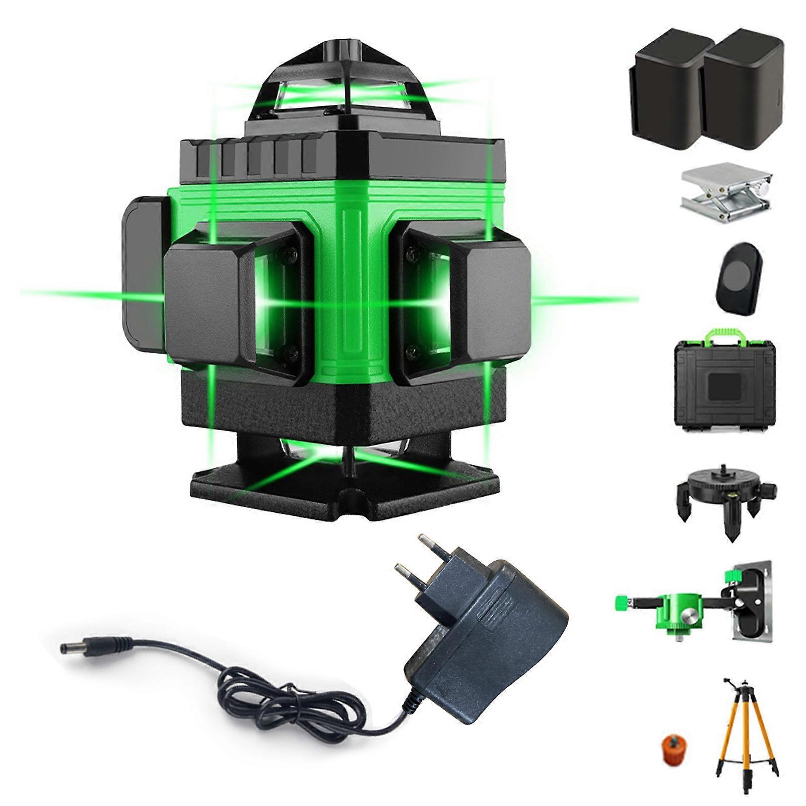 High Precisions 16 Line Green Lasers Level 360 Vertical Horizontal With Remote Control Selves-leveling Lasers Level Multicolor