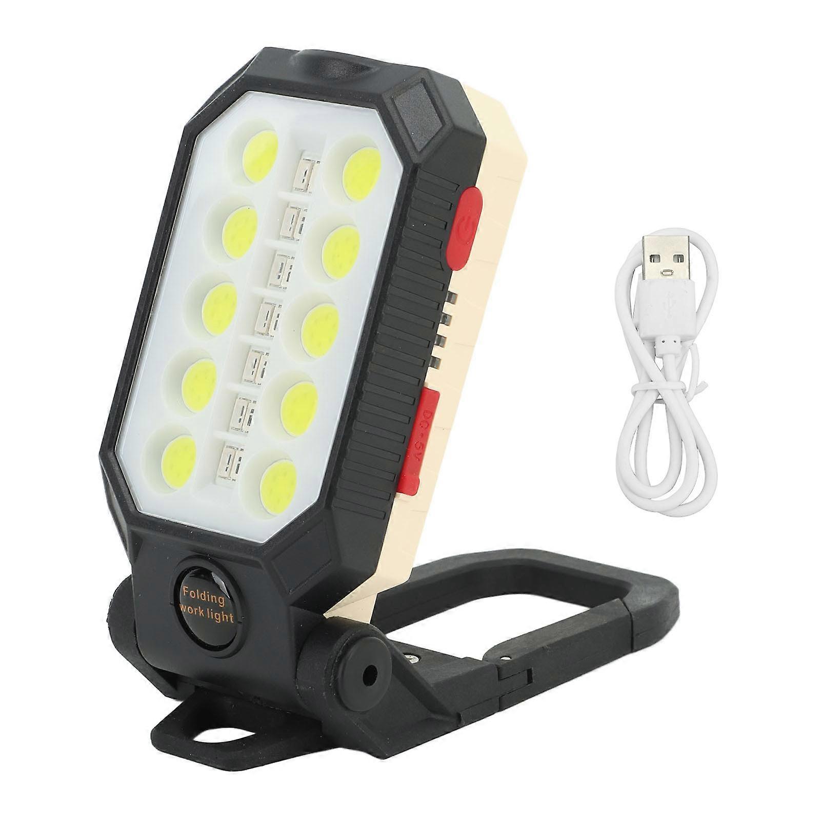 LED Work Light Super Bright Angle Adjustable Magnetic Adsorption IP66 Rechargeable COB Work Lamp with G1/4 Interface
