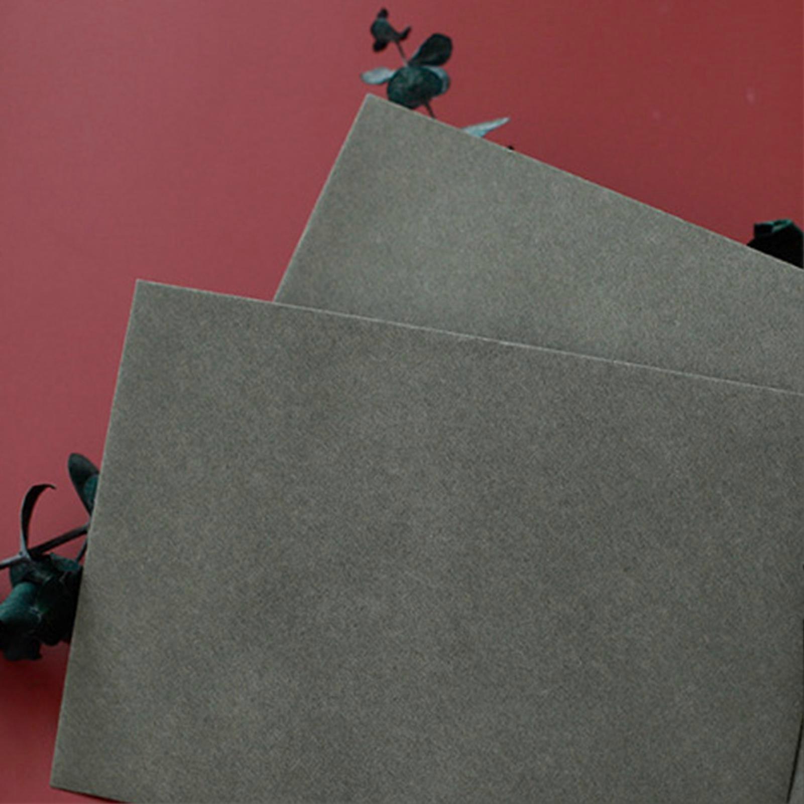 50pcs Kraft Envelopes Triangular Flap Vintage Lining Paper Dark Brown Self Adhesive Envelope Envelope