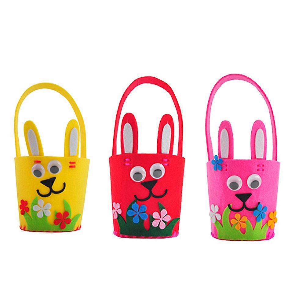 Childrens Woven Flower Basket Creative Handmade Diy Material Kit Cartoon Shape Kindergarten Use Red
