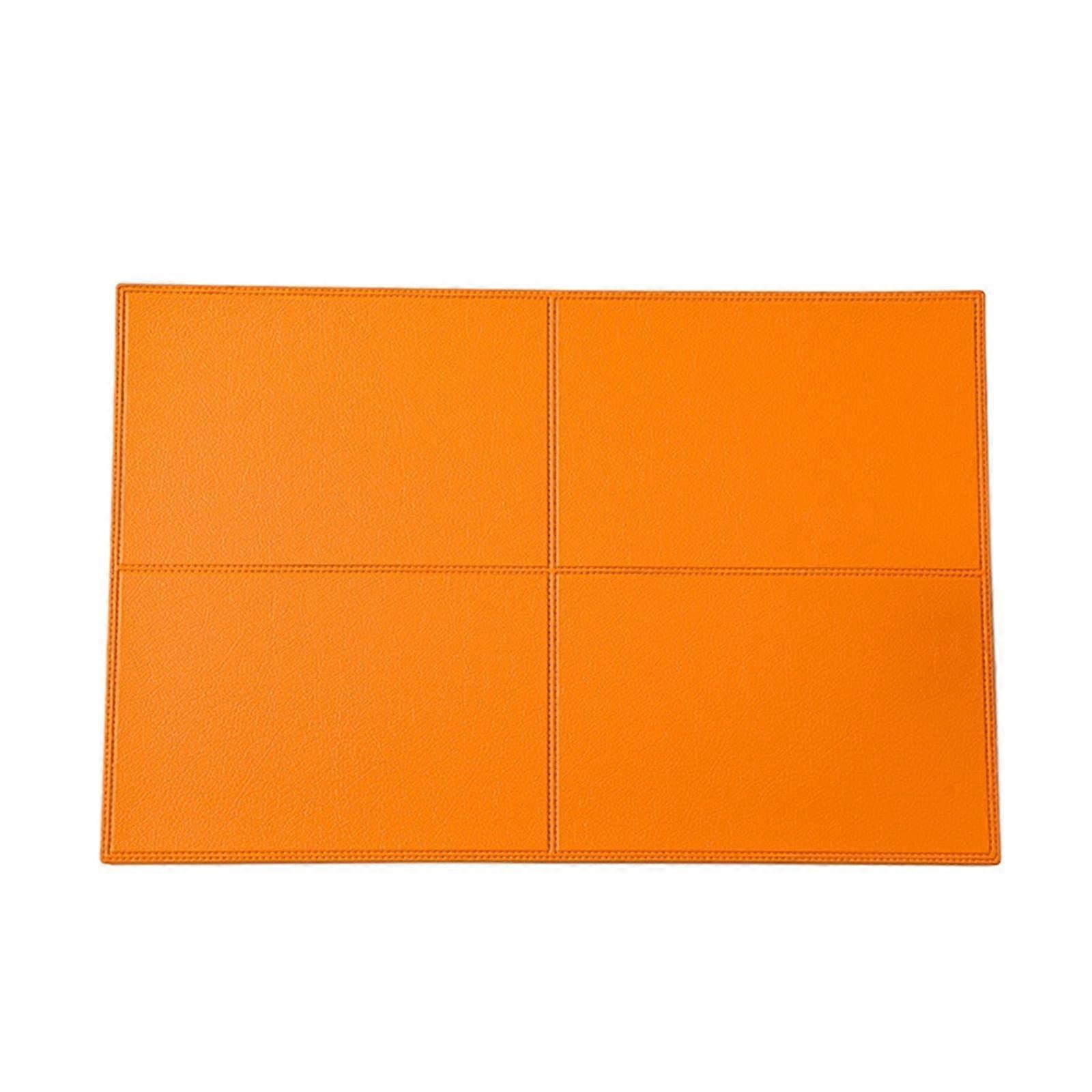 Placemats Set Of 4 Christmas PVC Dishwasher Safe Non-Slip Orange For Dining Table 45x30 cm Square Rectangular