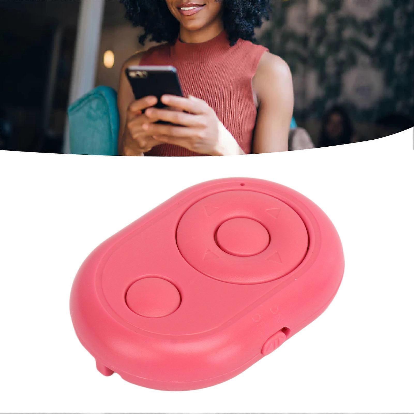 Camera Remote Control Wireless Bluetooth Cellphone Shutter Remote Control Selfie Button Clicker Pink 