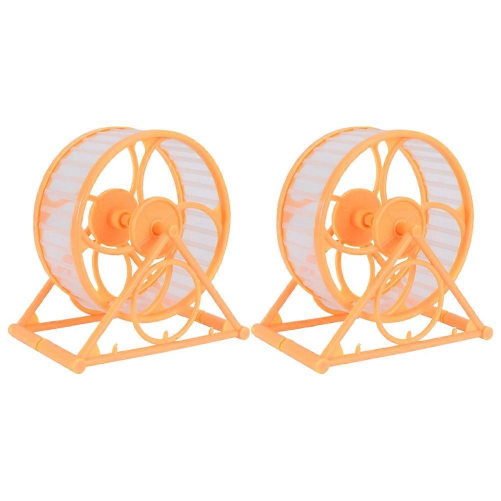 2Pcs Silent Hamster Running Wheel Toy for Pet Exercise Suitable for Squirrel Guinea Pig