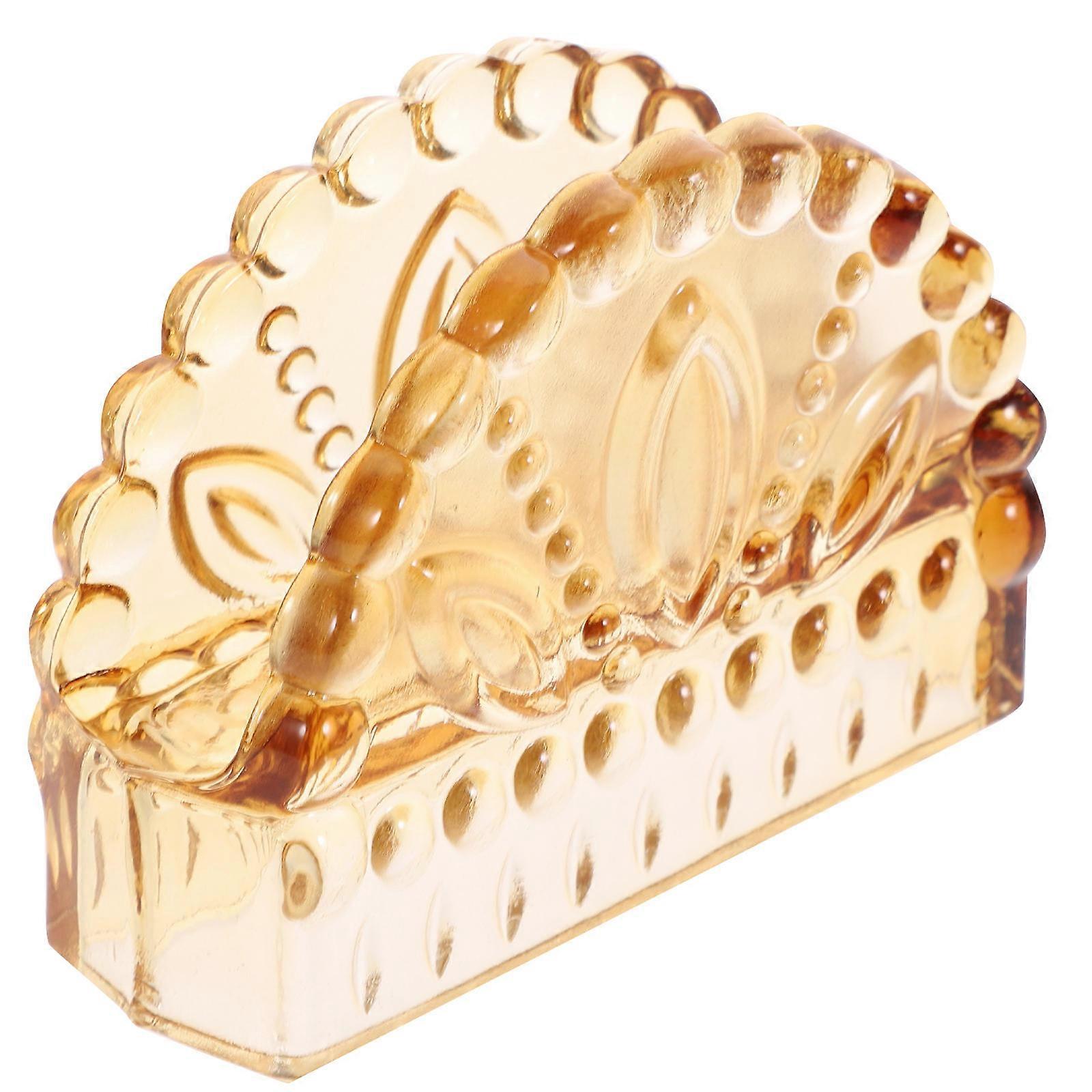 Glass Napkin Holder Tabletop Stand Decorative Tissue Dispenser