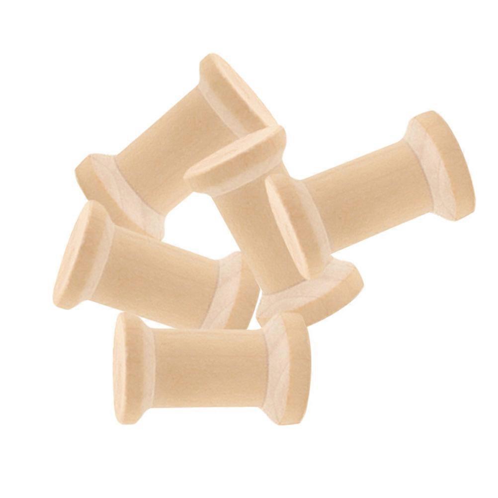 Empty Wood Bobbin Weaving Bobbins Sewing Threads Bobbins For Shooting Props And Quilt Binding 30Pcs