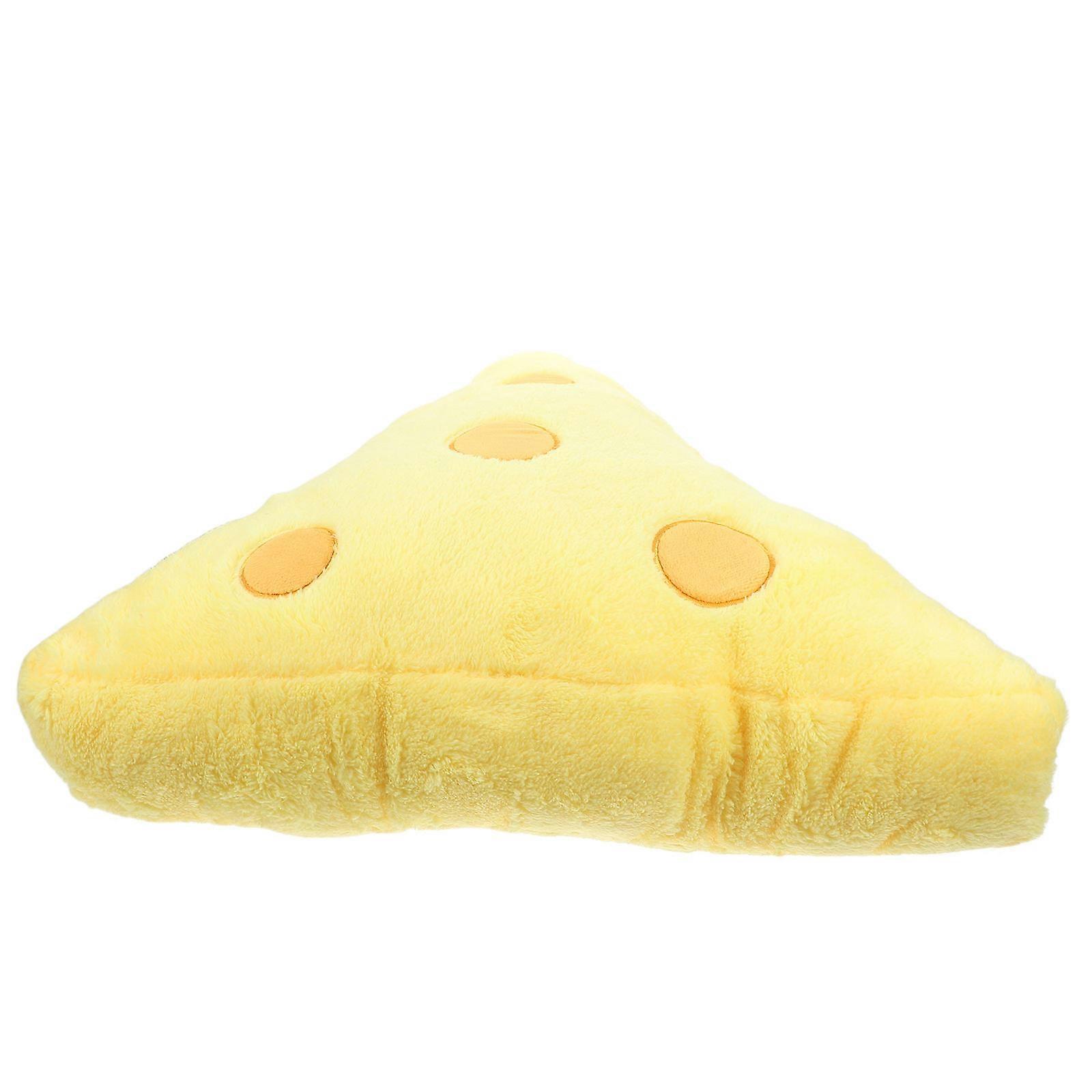 Cheese Themed Decorative Pillow for Couch with Realistic Design Soft Plush Material Yellow Color 12 x 16 inches