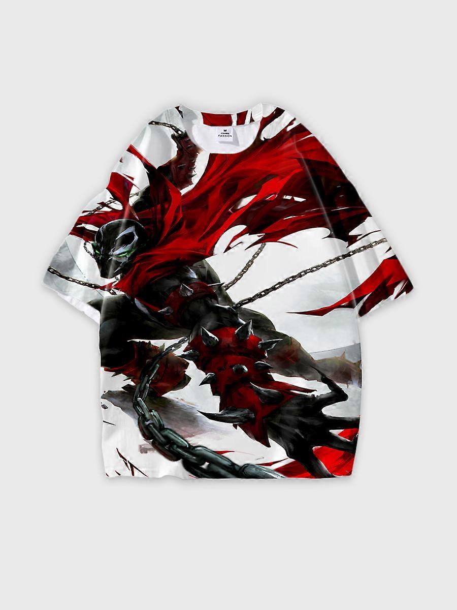 T-shirt round neck Role Pattern loose short sleeve C2785