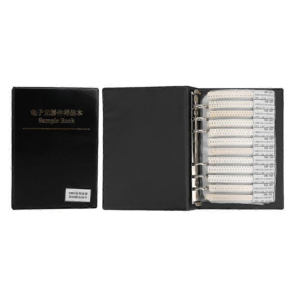 0805 Series 92 Types Capacitors Electronic Components Kit Plastic Sample Book Black