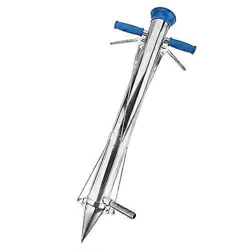 Bulb Planter Long Handle and Planter Stainless Steel Vegetable Seeding Bulb Planter Manual Sowing Planter Garden Tool (Double Handle) Double Handle