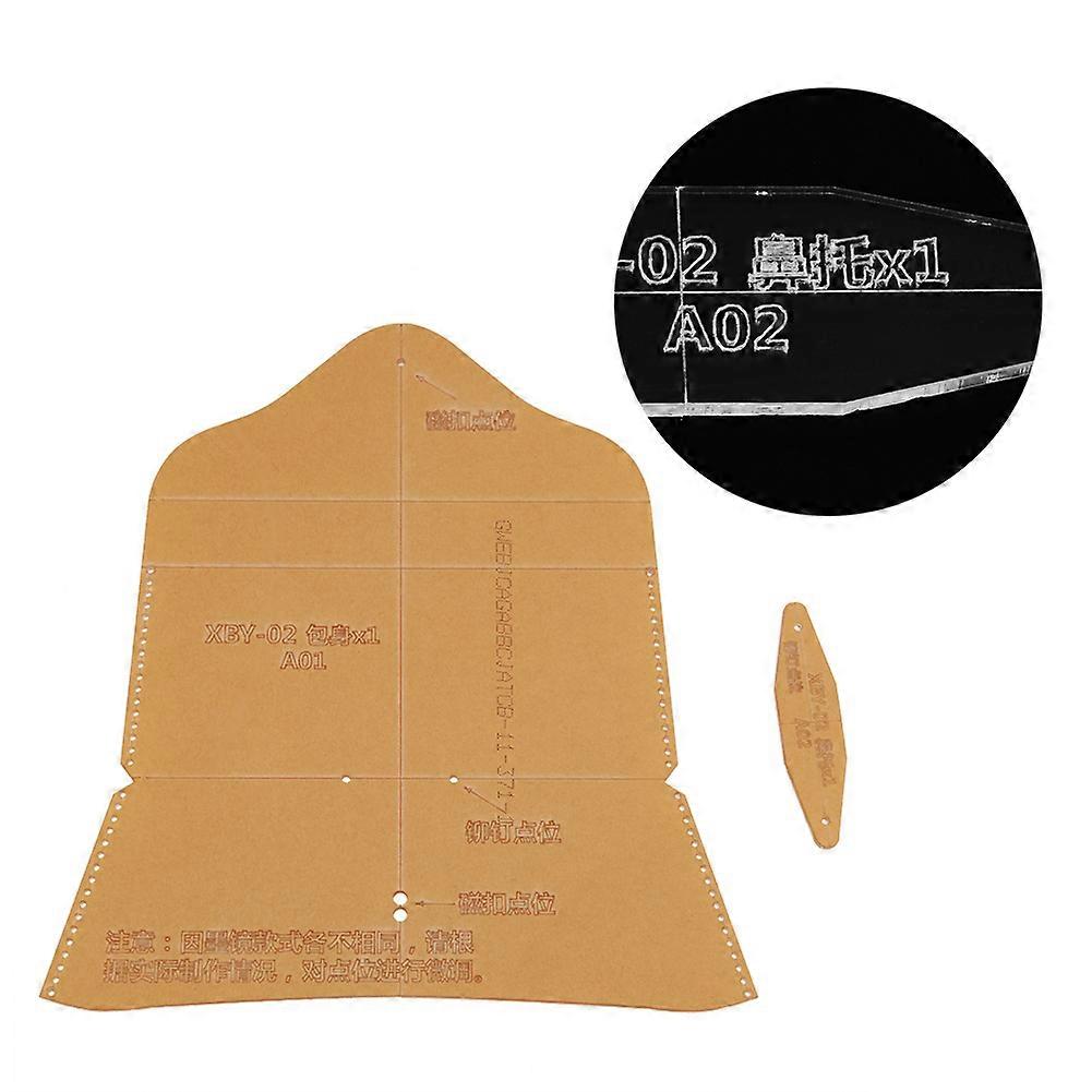 Leather Eyeglasses Case Template Set Acrylic  Pattern Stencil Template DIY XBY-02