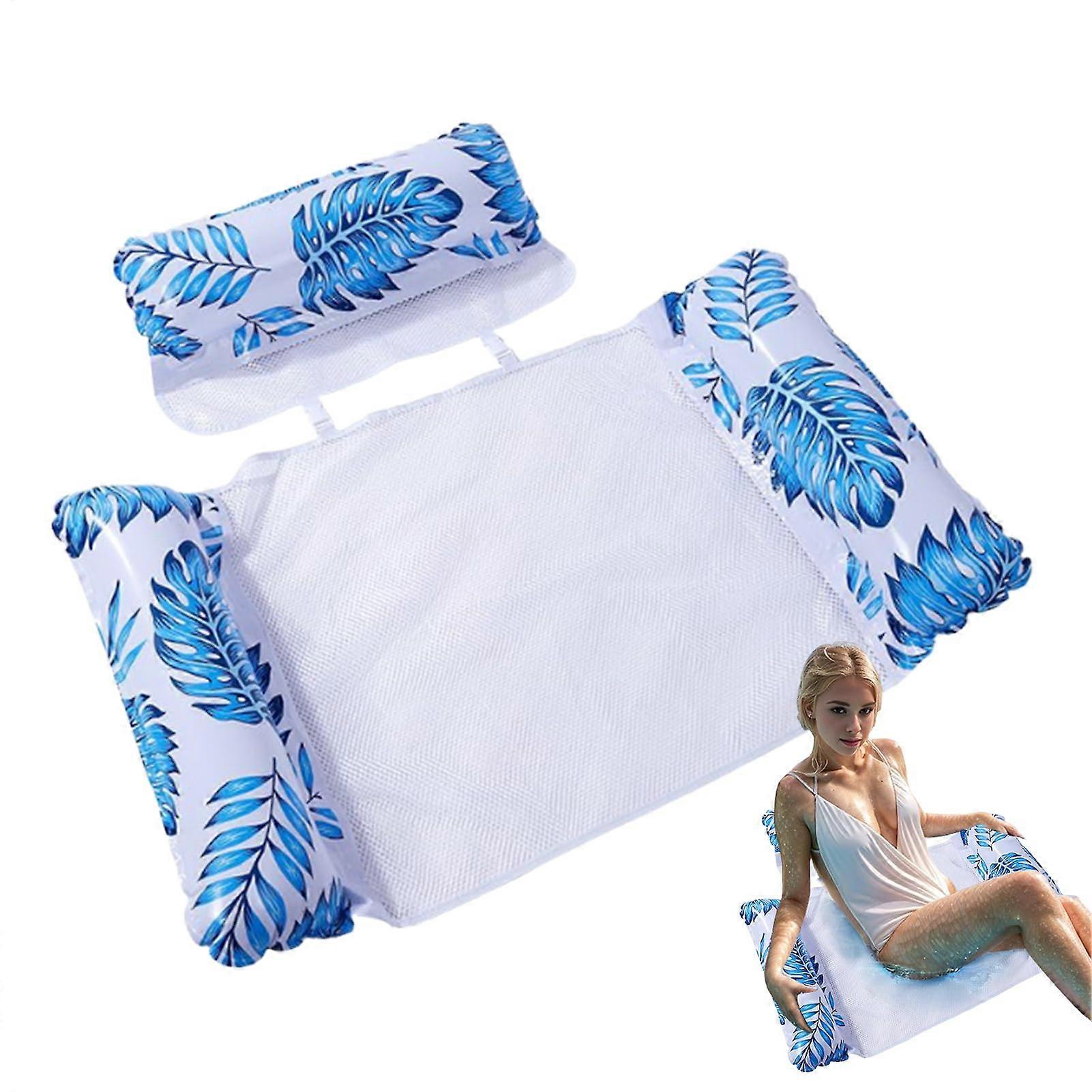 Inflatable Swimming Floats for Adults Pool Lounger Inflatable Relaxation in Hot Weather Water Fun Relaxation Bed Outdoor Activities Blue