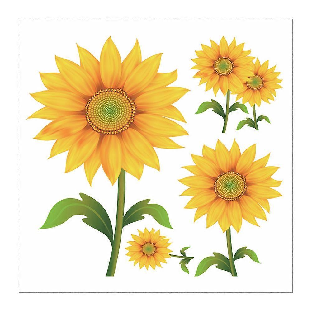 Sunflower Decorative Decal For Bedroom 33x31cm Removable Design 1Pack