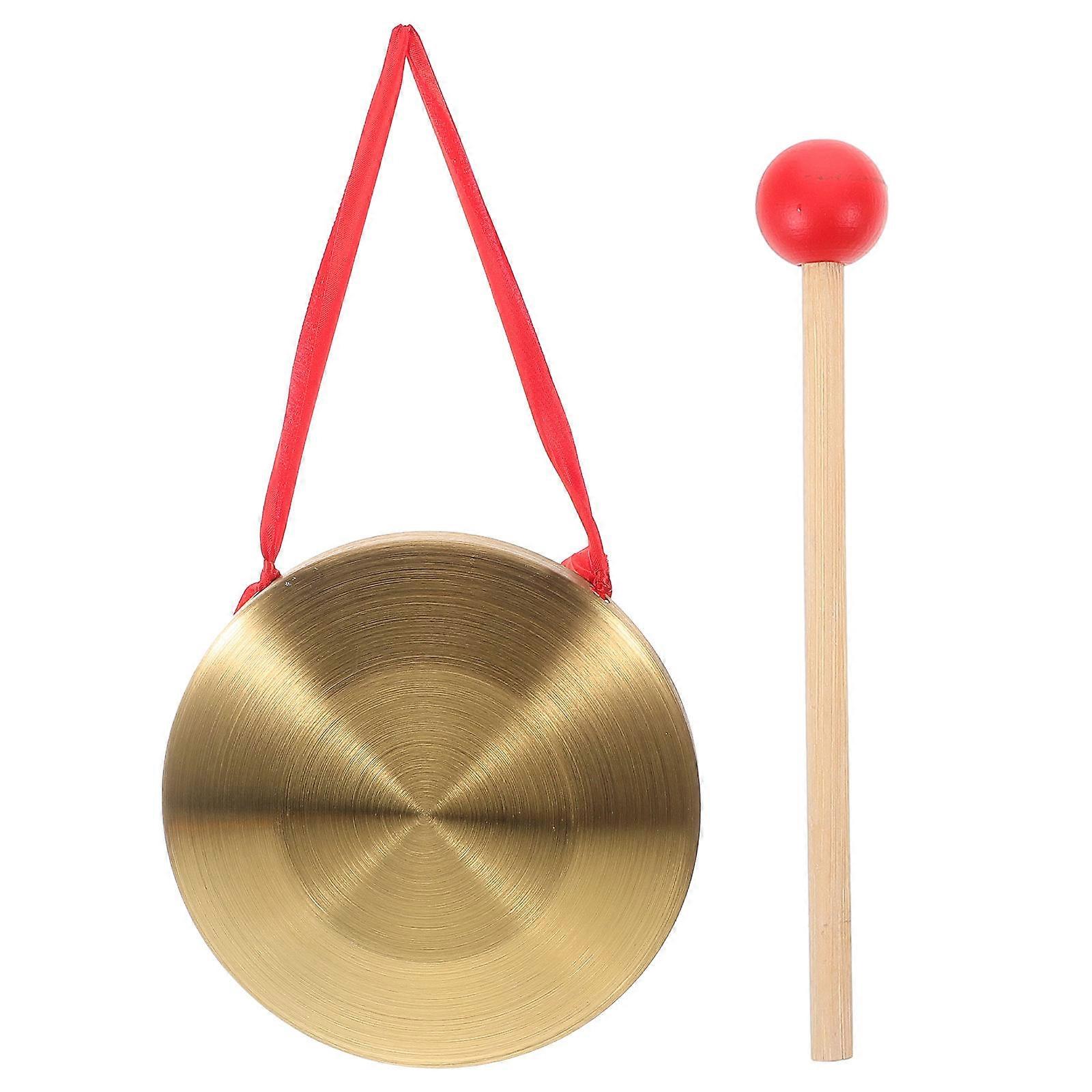 Pure Gong with Mallet and Vibrant Ribbon for Celebrations, Parties, Musicians, and Performances