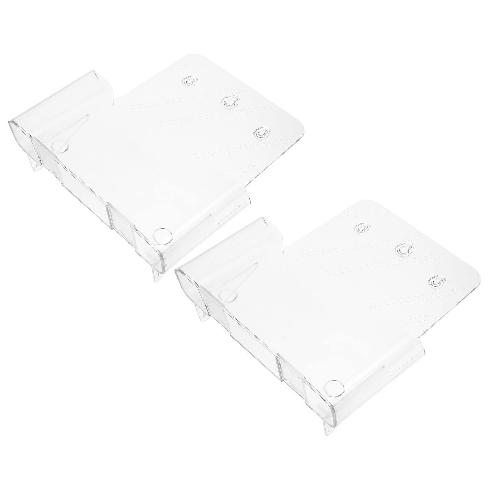 Wall Mounted File Holder 2 Pack Transparent Document Organizer for Papers, Bills & Magazines Desktop Display Stand for Office, Home & School Use