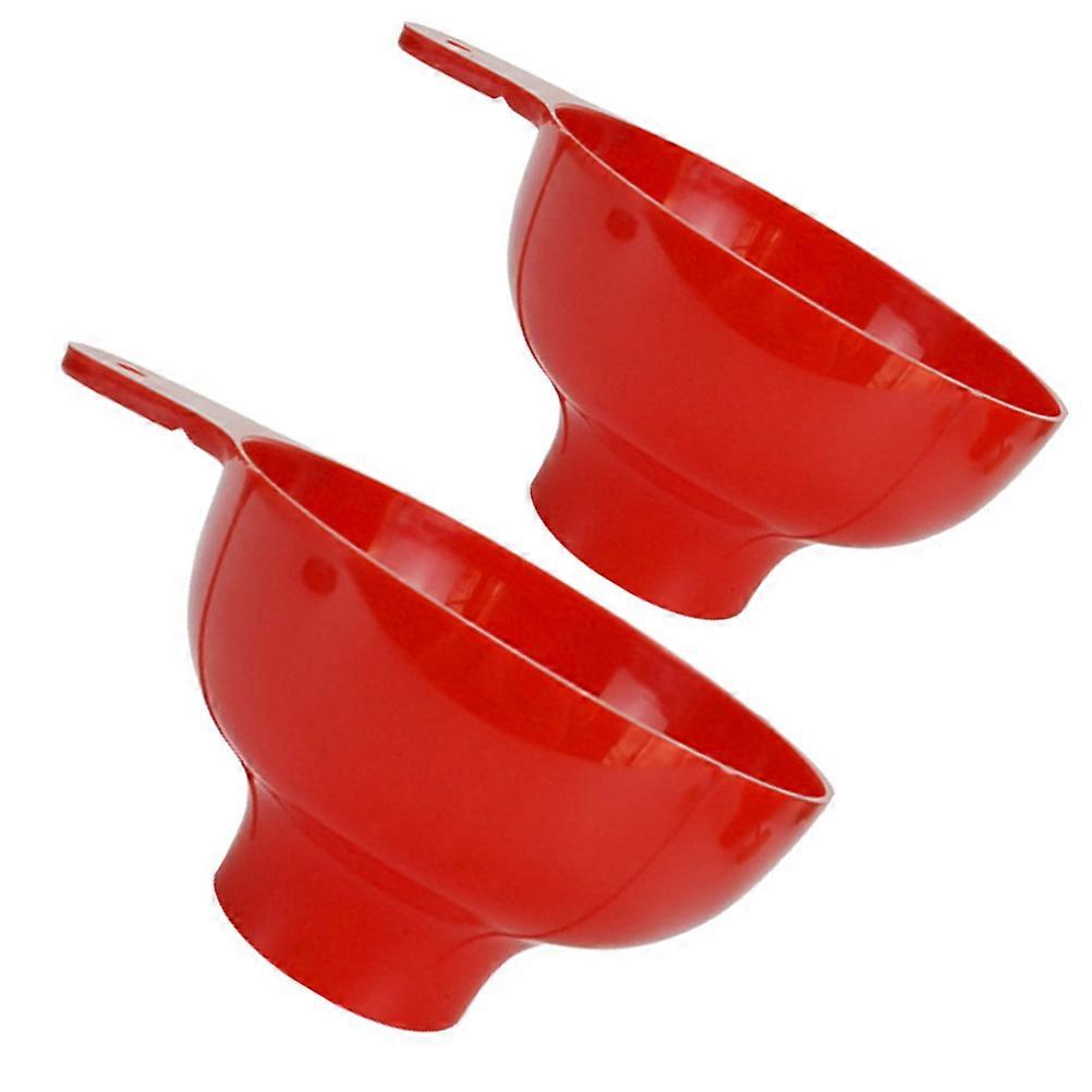 Plastic Wide Mouth Kitchen Funnel with Ergonomic Handle for Liquid Dispensing, Jam, Oil, and Dressing Transfer – 2 Pack