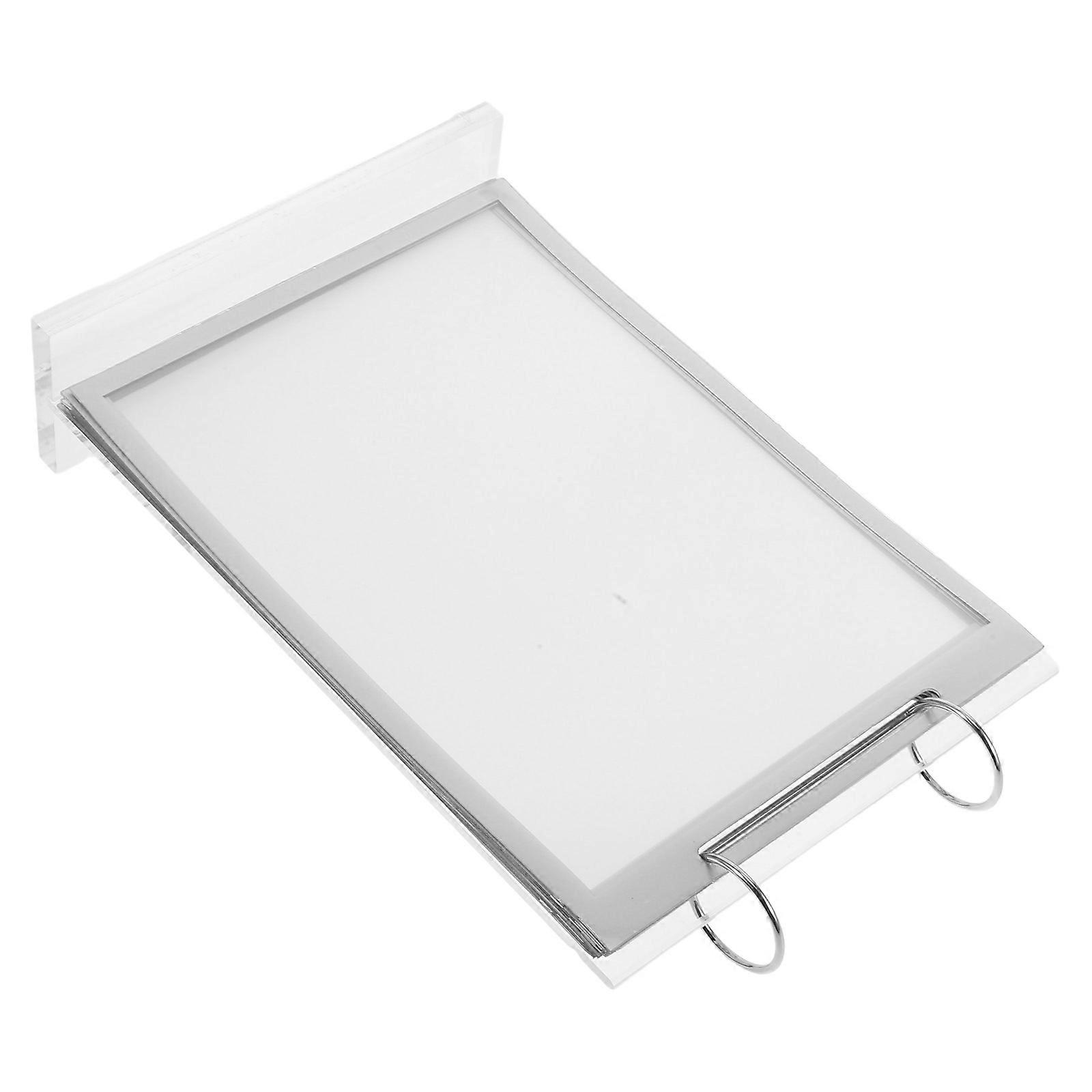Clear Acrylic Flip Menu Holder Stand – Durable Multi Page Tabletop Display Rack with Flip Design for Restaurants and Offices