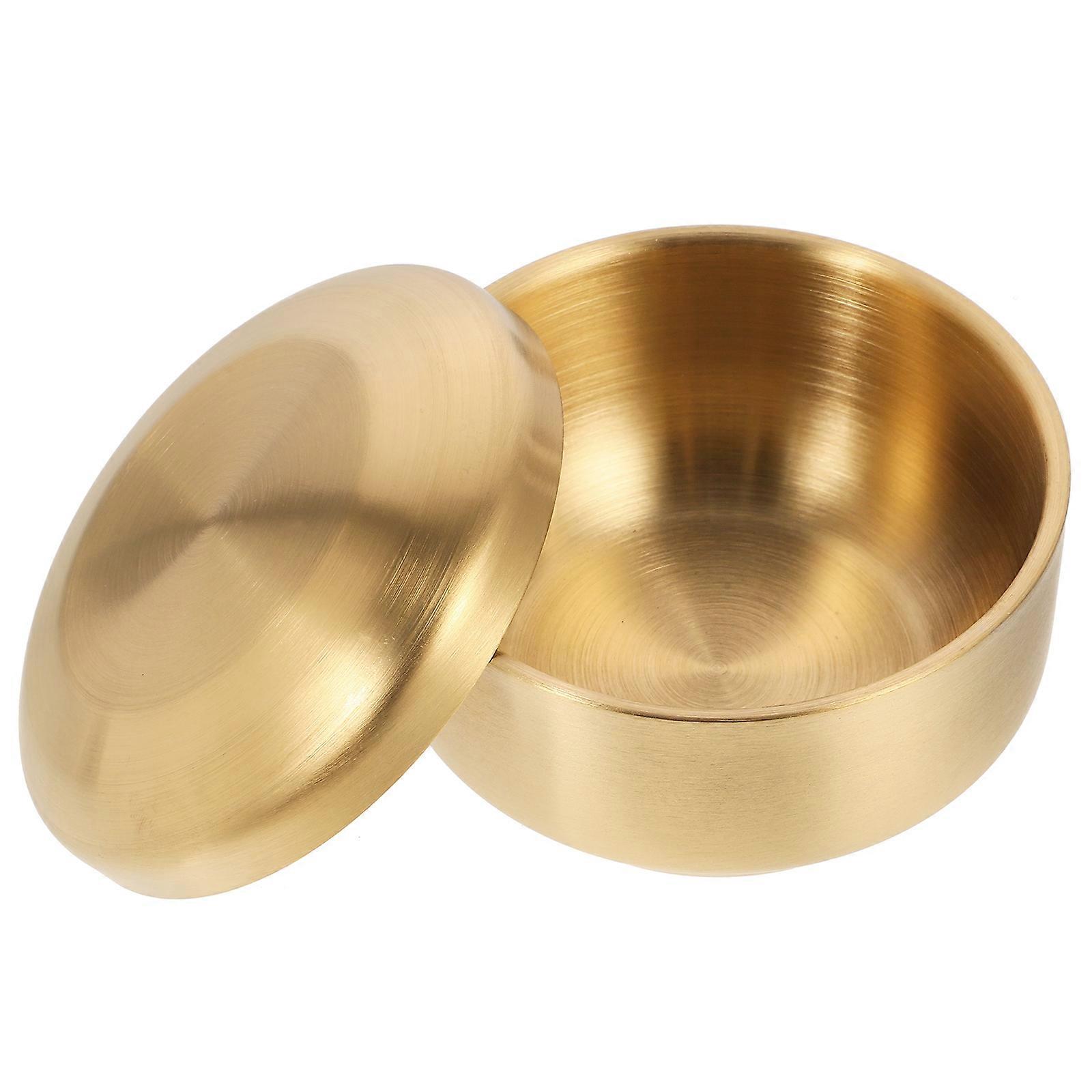 Golden Stainless Steel Soup Bowl for Home Use RustResistant Multipurpose Kitchen .5 Inches
