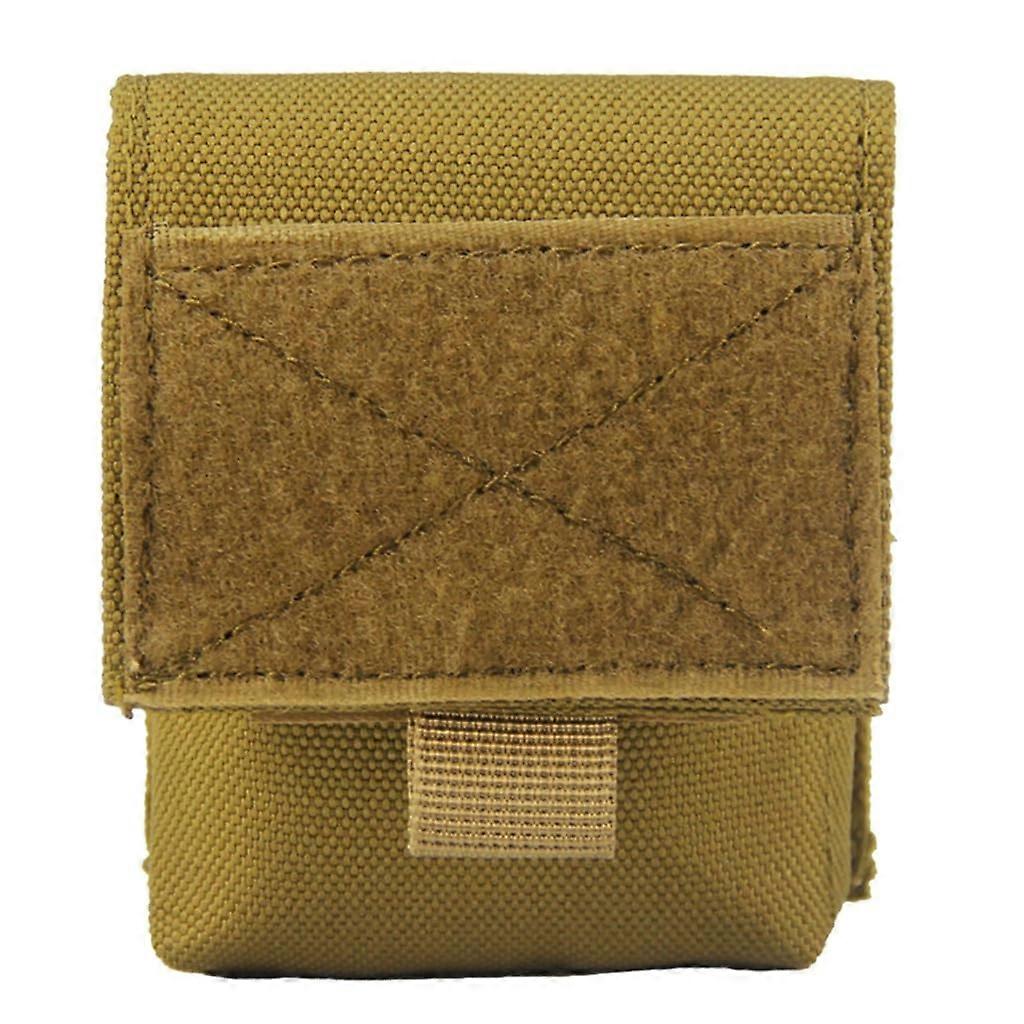 Small Multipurpose Tactical Cigarette Holder Waist Bag for Hunting and Camping, Khaki Color, Durable Material, Versatile Design