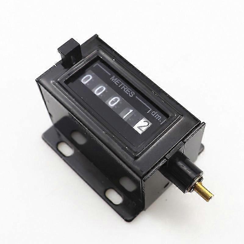 Manual Mechanical Counter with Rotary Knob - Black
