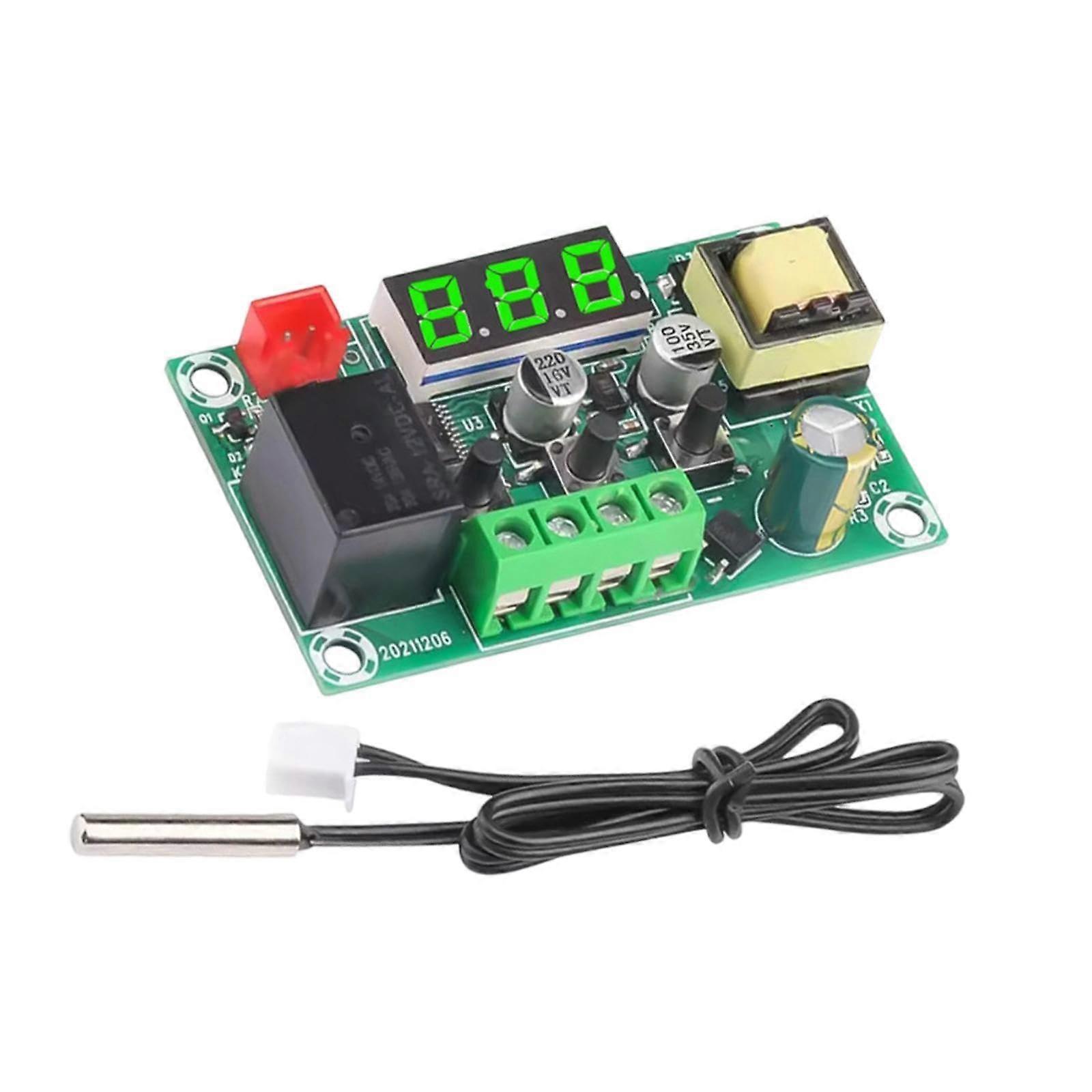 Electronic Temperature Controller Switch W1209D DC220V 10A Easy Installation PCB Digital Temperature Regulator Module
