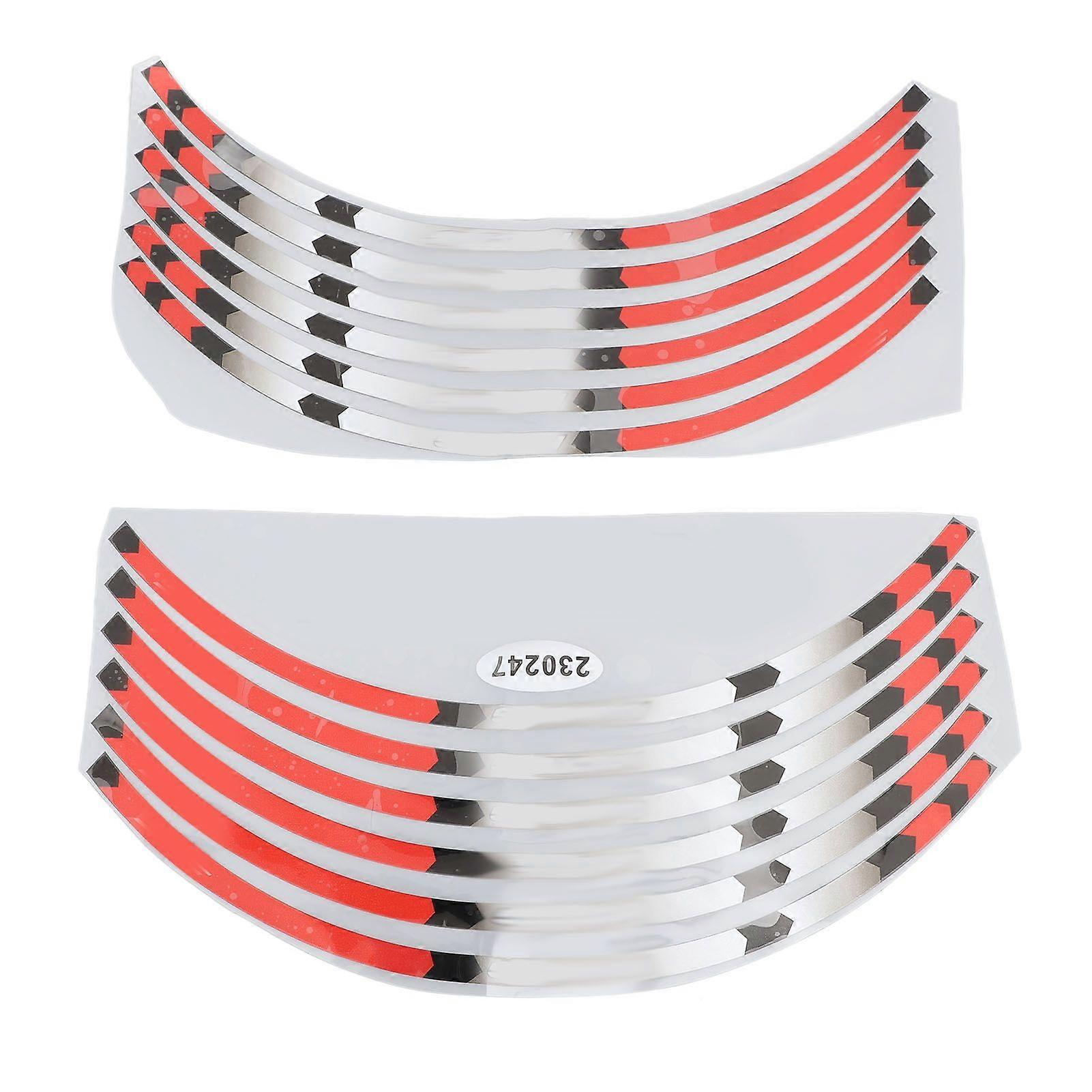 Reflective rim decal for motorcycle wheels 17 18 inch