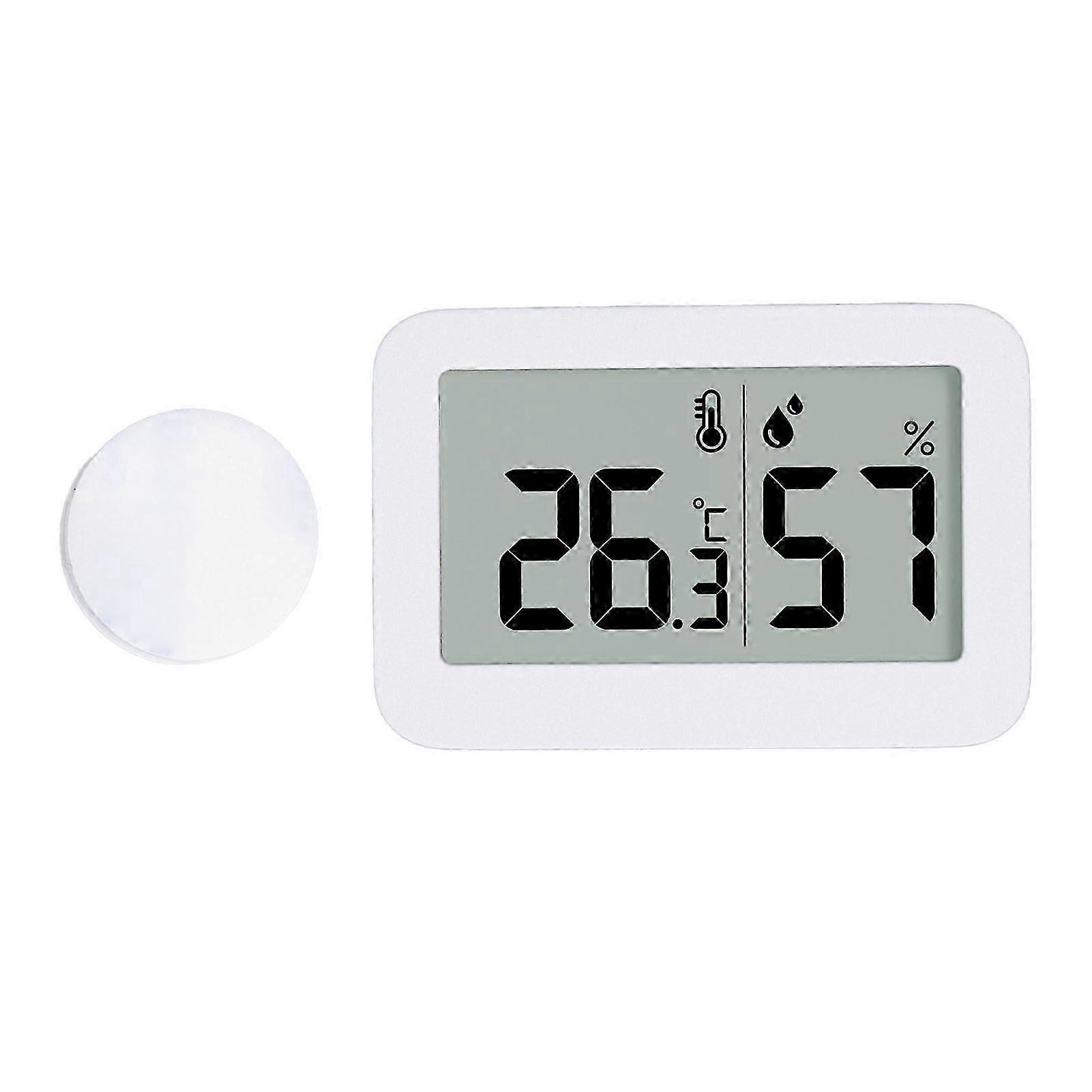 2025 Thermometer Hygrometer LCD Display AM PM ℉ ℃ Switchable Real Time Monitoring Date Clock Mini Temperature Humidity Meter