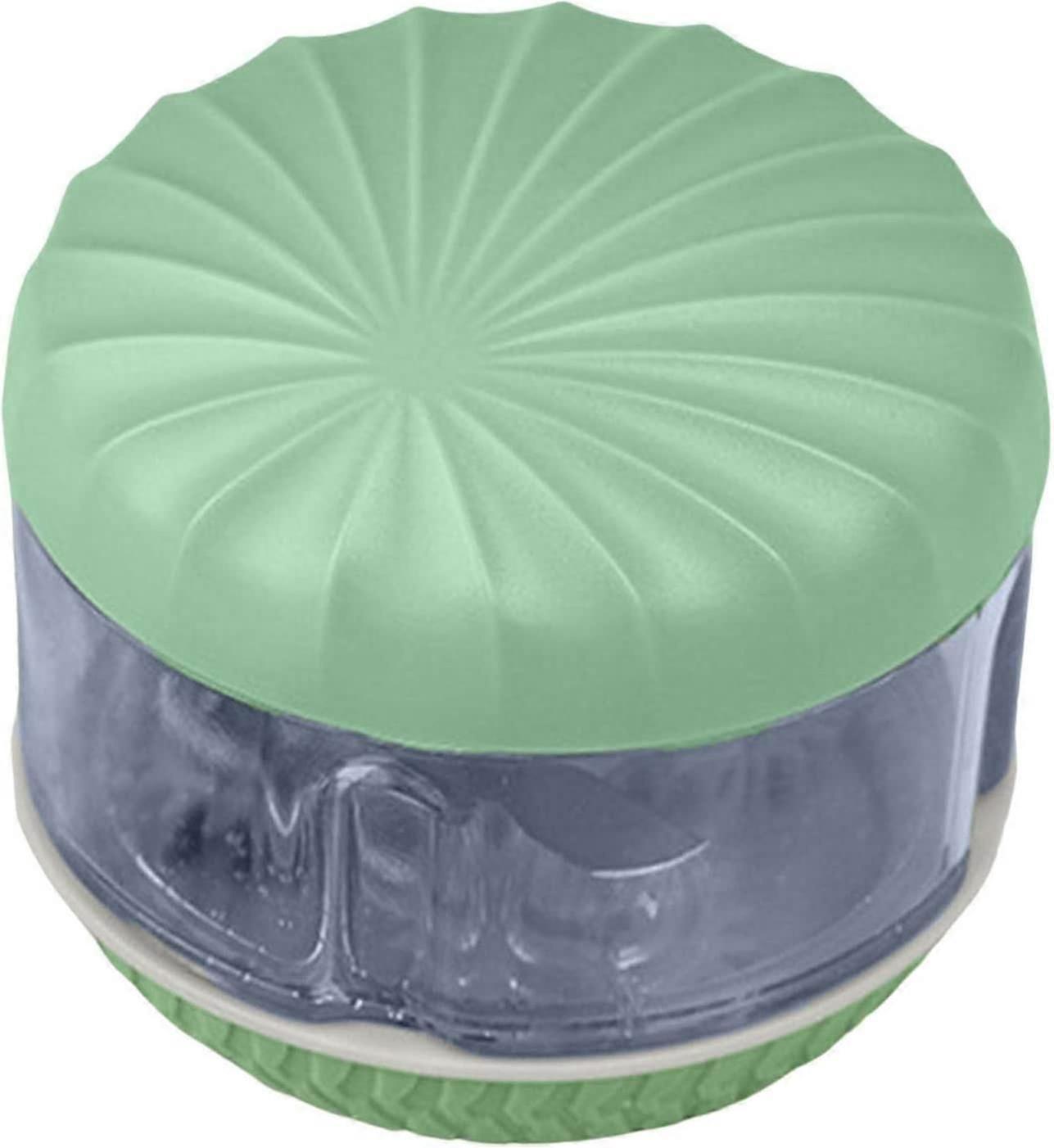 Manual Garlic Chopper -Food Processor with Sharp Blade(Color : Green)