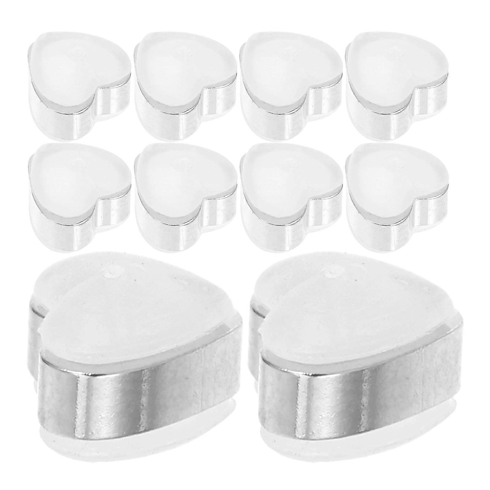 Heart Shaped Silicone Earring Backs for Studs Secure Comfortable Fit Multi Color 20pcs