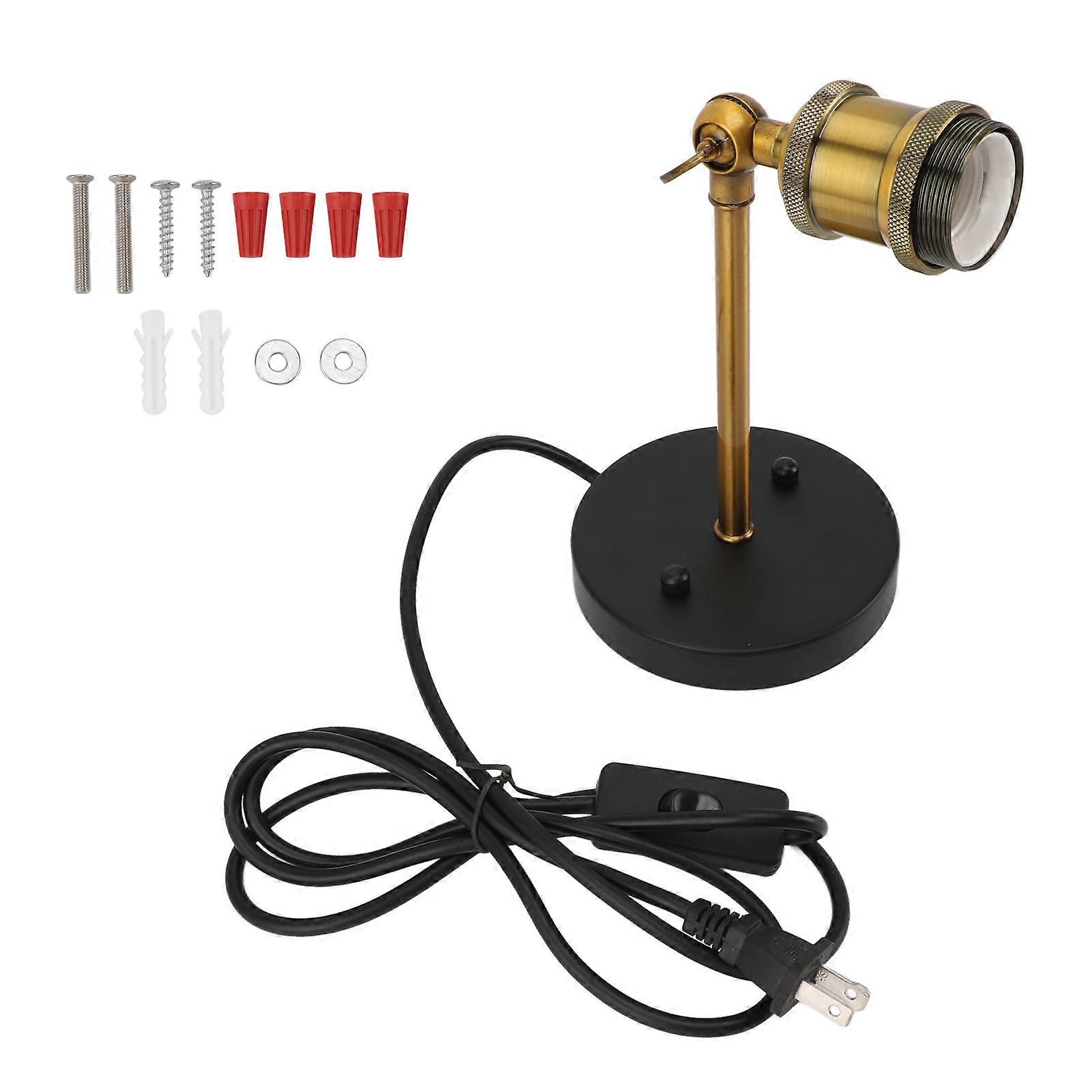 Adjustable Vintage Industrial Sconce with E26 Socket & 5.6ft Cord, US Plug 110V