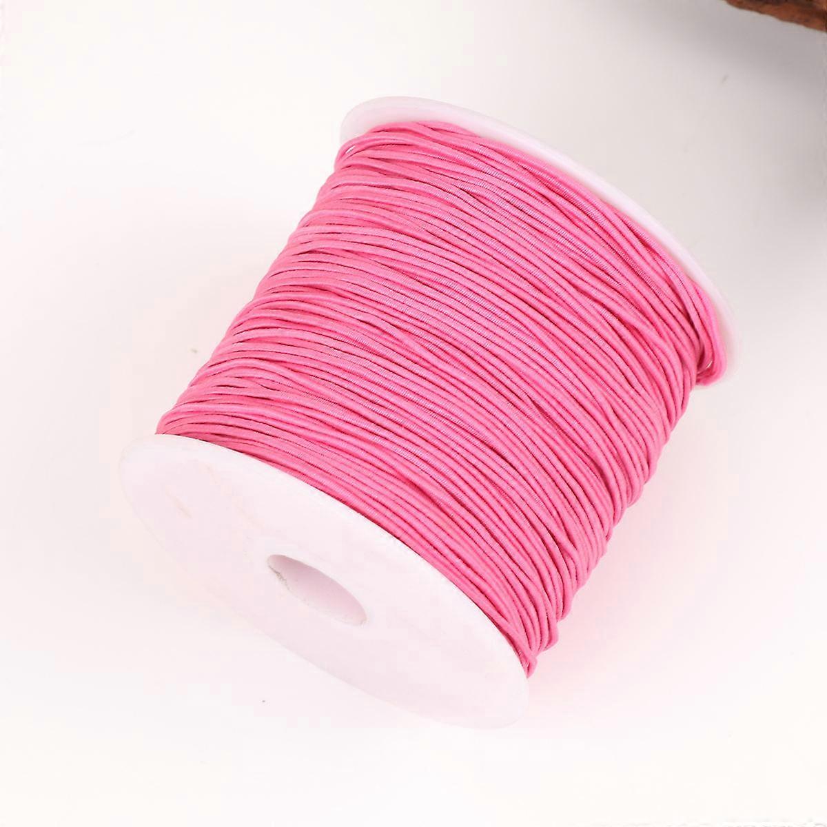 100M Pink Elastic Rope for Craft Making Strong Jewelry Elastic String Ideal for DIY Bead Projects