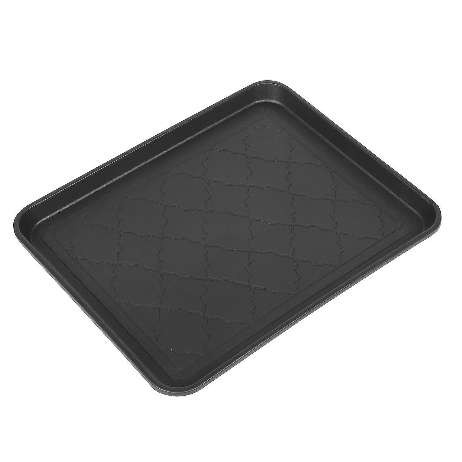 Waterproof Shoe Tray Multi-Purpose Black Plastic Tray For Shoes Boots Indoor Use 1Pack