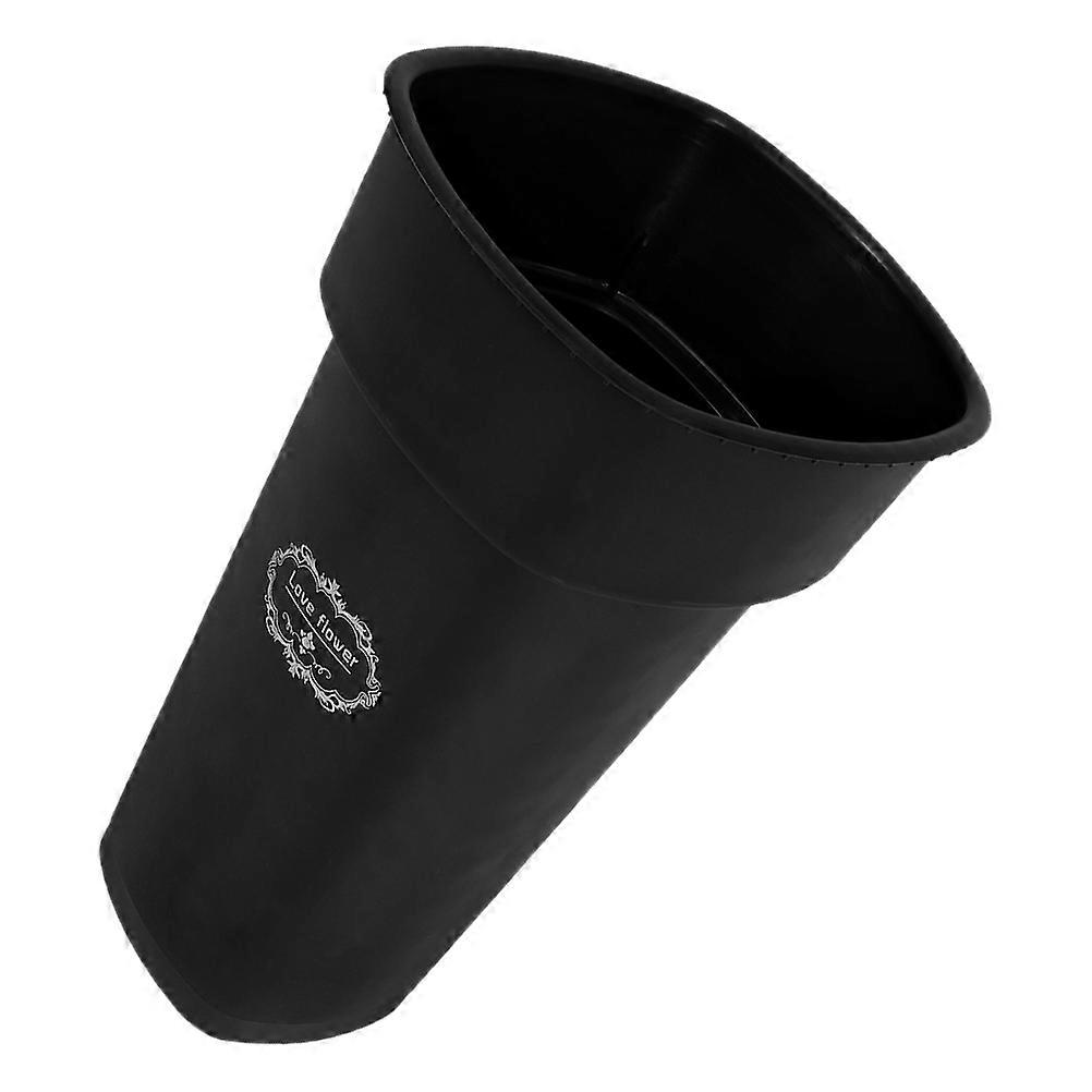 Modern Black Flower Bucket for Storage Made of PP Perfect for Home Office or Shop 7.87 Inches