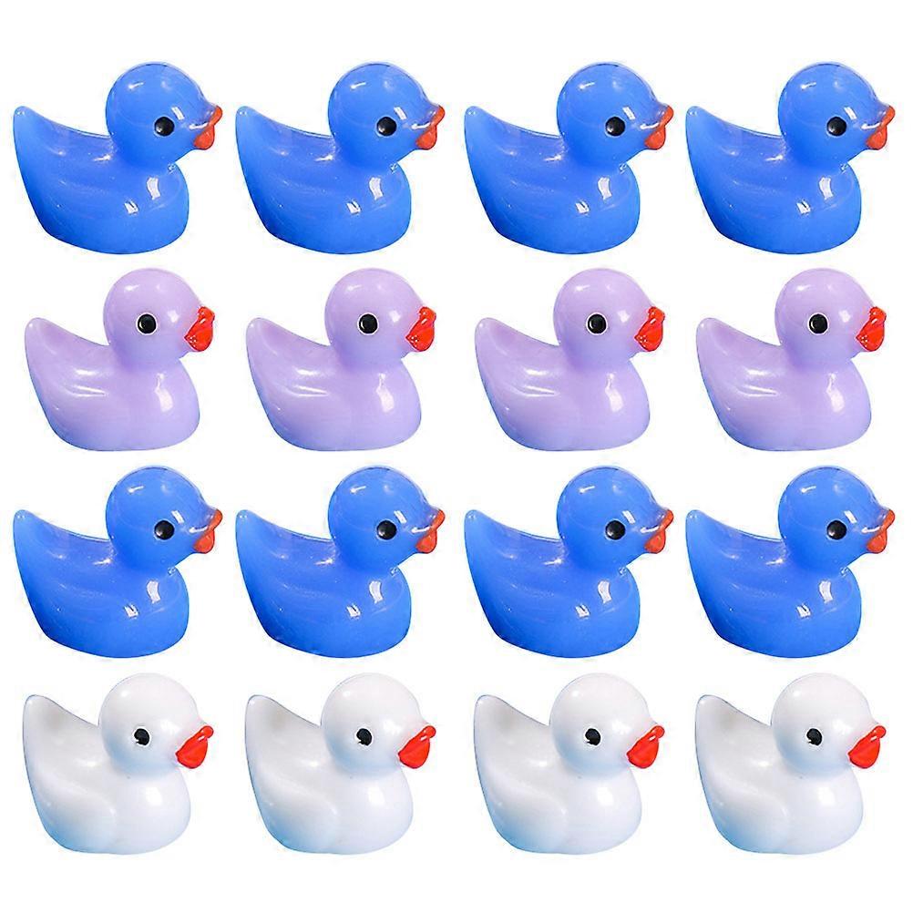 Resin Miniature Ducks for Decor 60Pcs Mini Duck Figurines Assorted Color