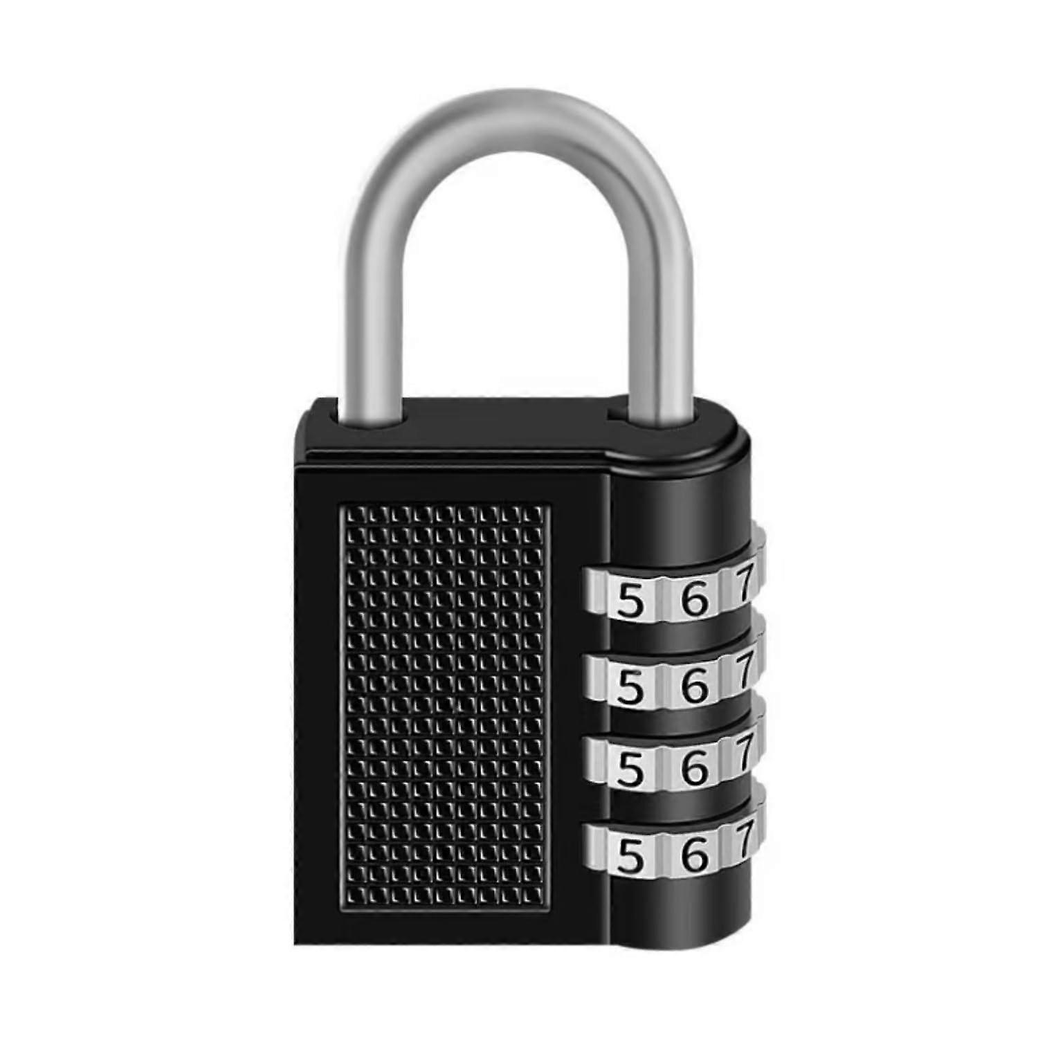 Combination Lock - 4 Digit Metal Padlock for Suitcases, Lockers, Garden Fences, and Cabinets