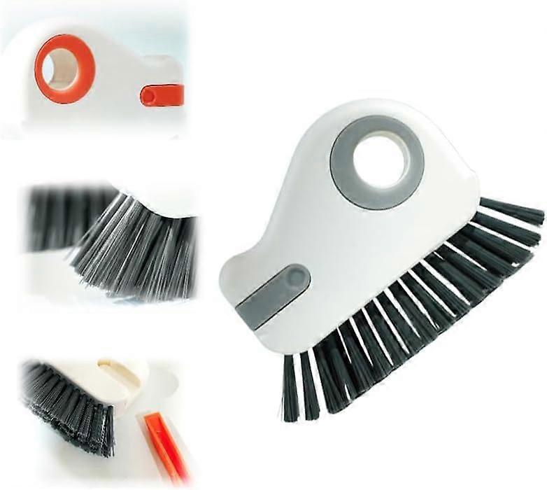 2in1 Groove Cleaning Brush with Hard Bristles and Hidden Scraper (Gray) Ref: 4947
