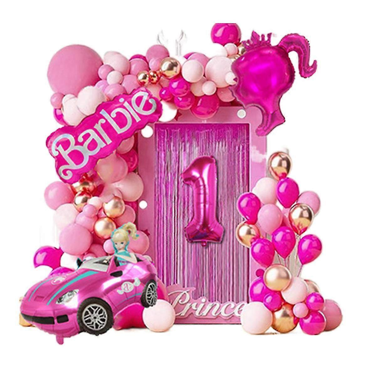Birthday Balloon Set for Party Decorations - Scene Layout with Balloon Chain and Arch for Festive Celebrations