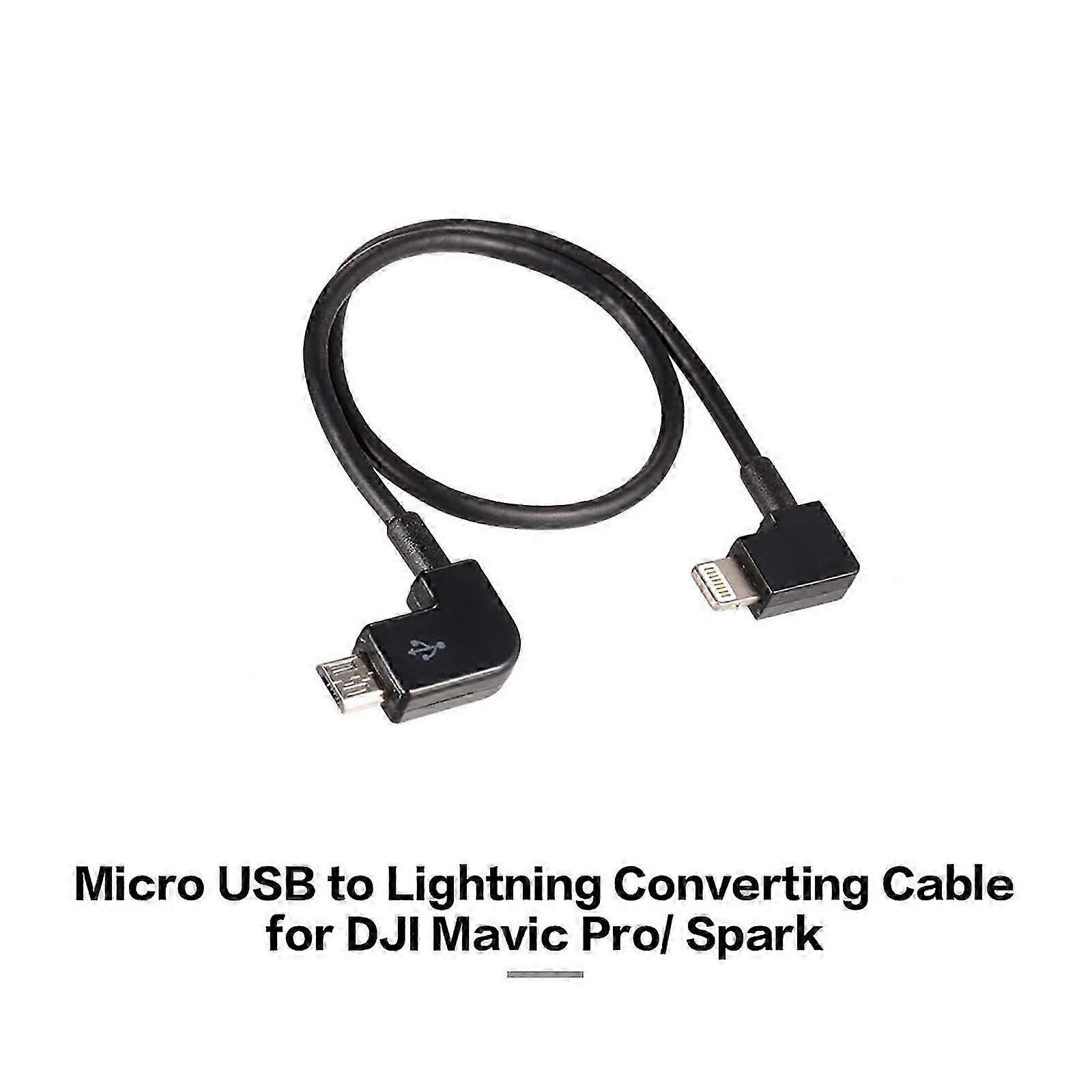 Micro USB to Lightning Remote Control Tablet Phone Data Converter Transfer Cable for Android iOS DJI Spark Mavic Pro