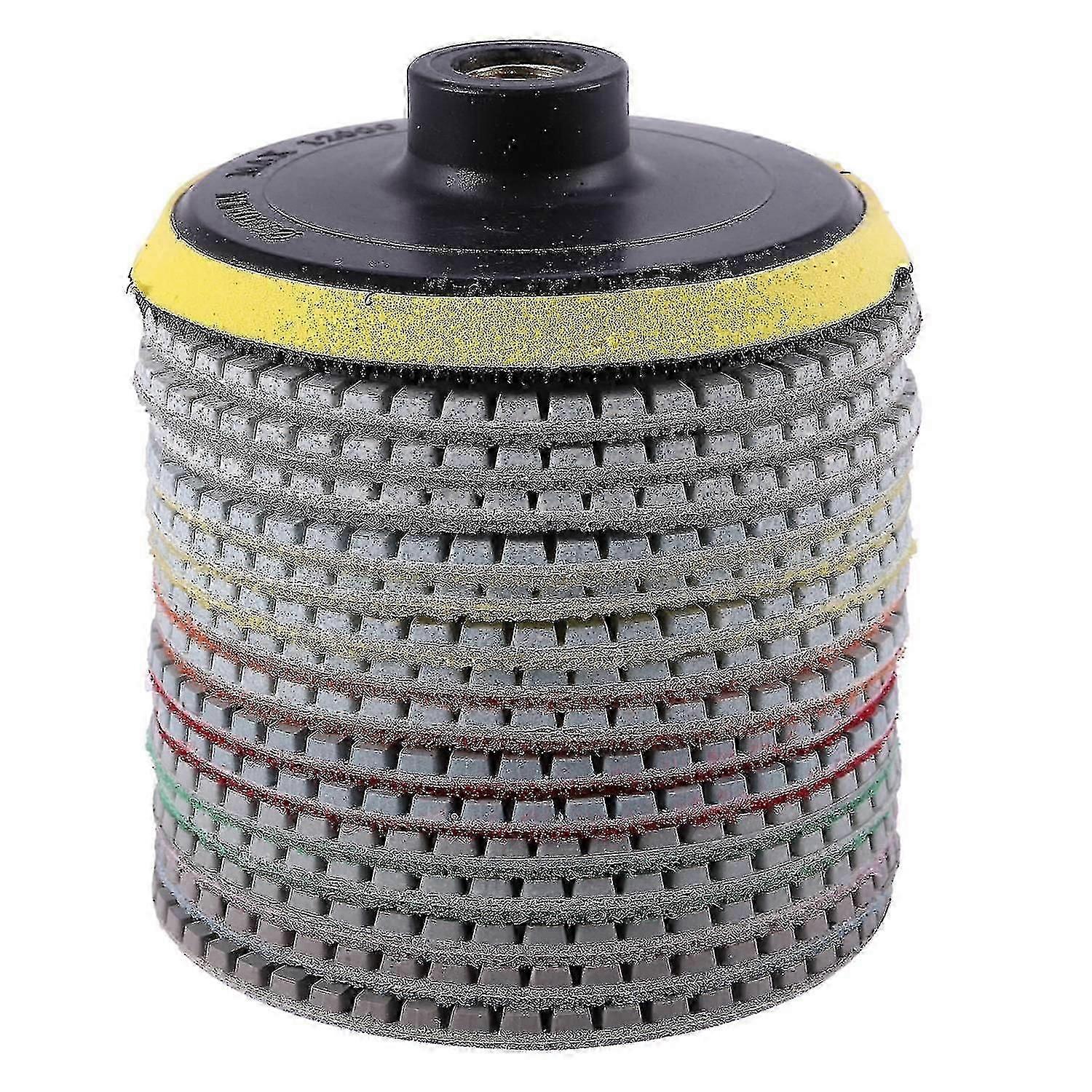 16pcs الماس تلميع منصات كيت 4 بوصة 100mm الرطب / الجاف لحجر الجرانيت الخرسانة الرخام تلميع U